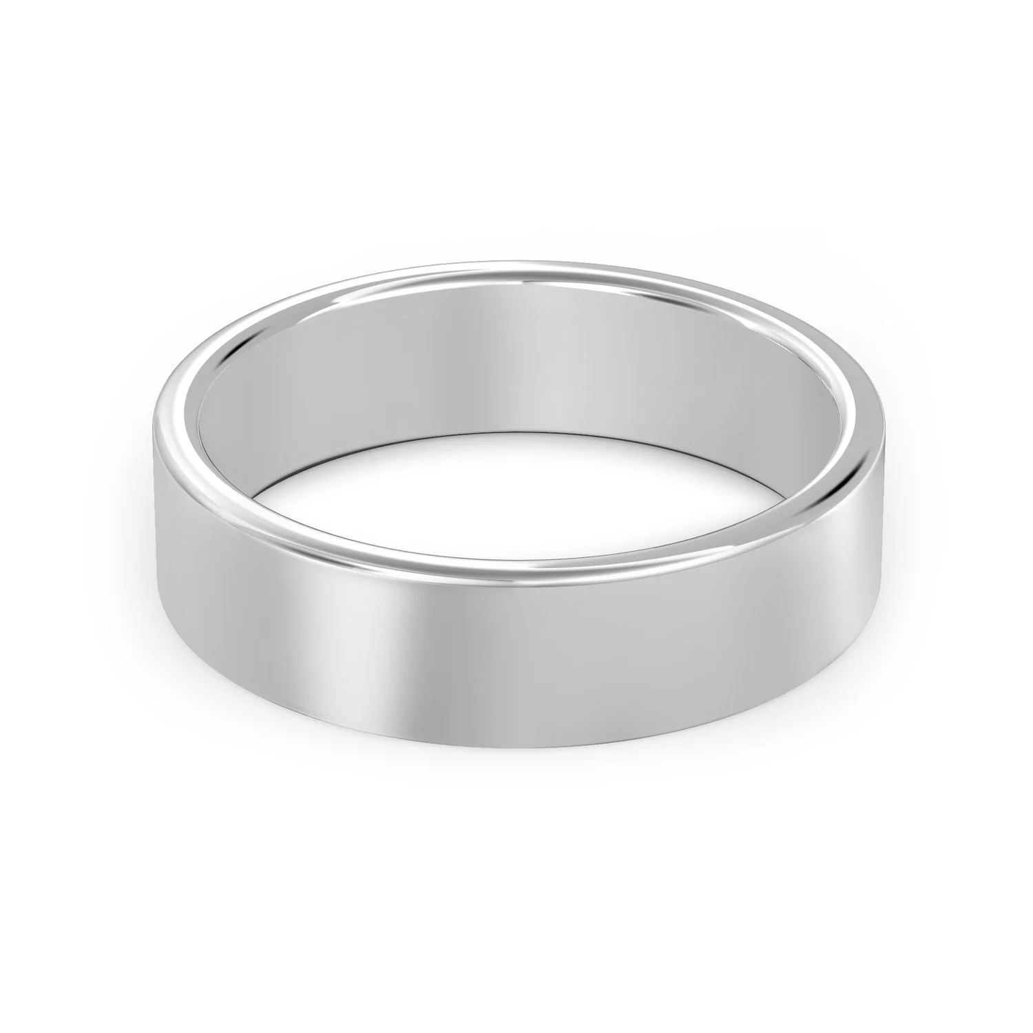 Soft edge wedding ring. Available in a wide selection of metal choices.