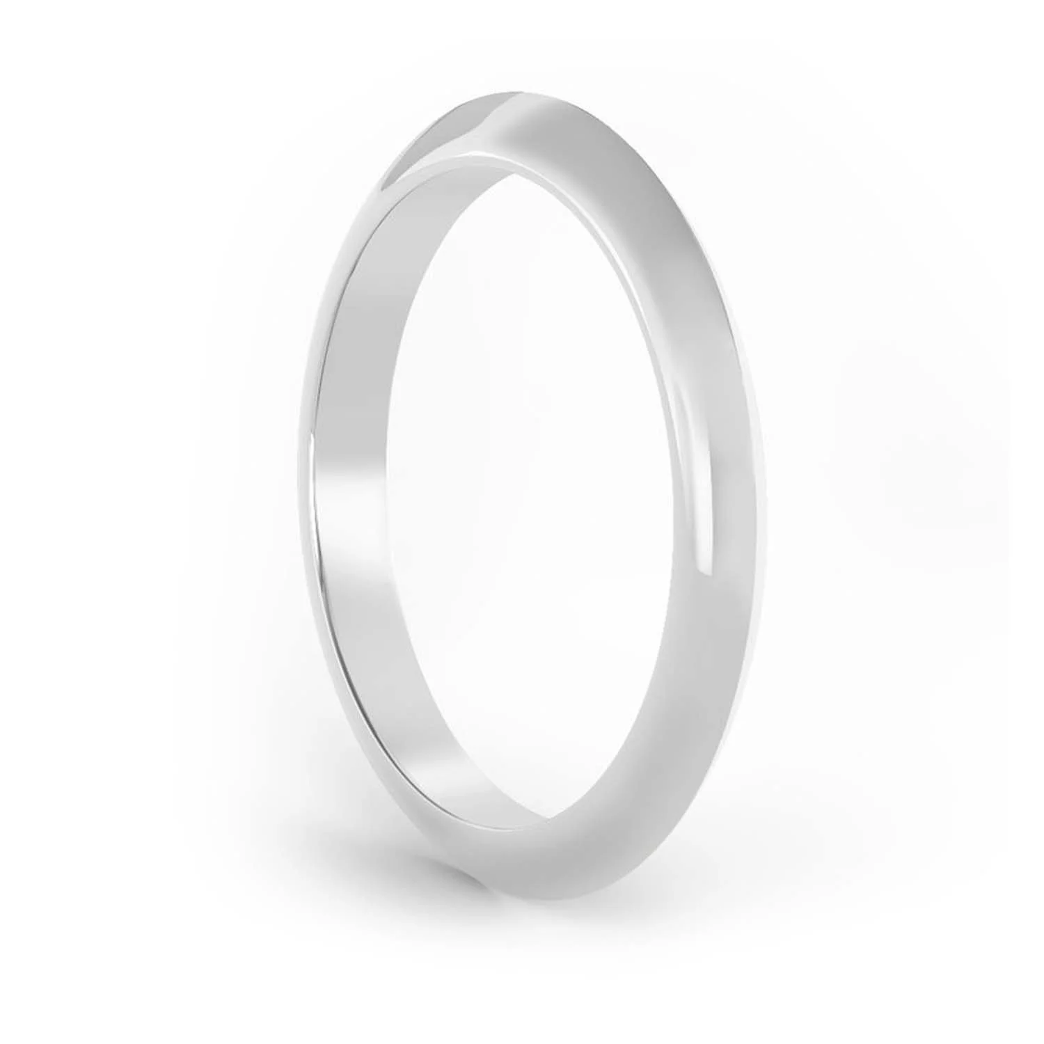Platinum knife edge wedding ring. Handcrafted in our Hatton Garden studio.