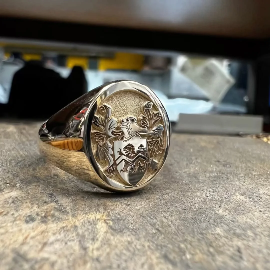 Crest engraved on a gold signet ring.jpeg
