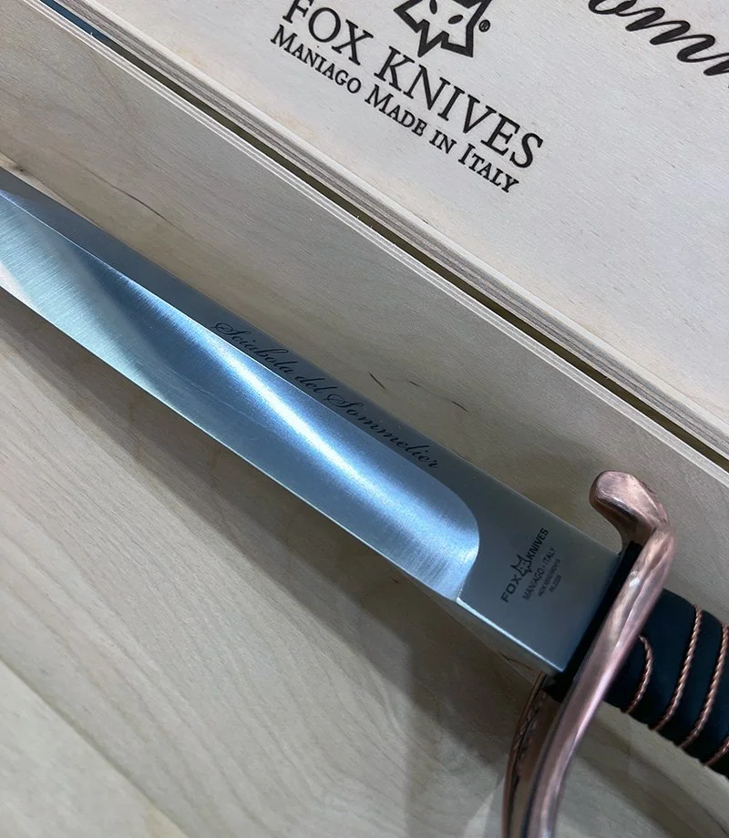Sword engraved with a personal message.