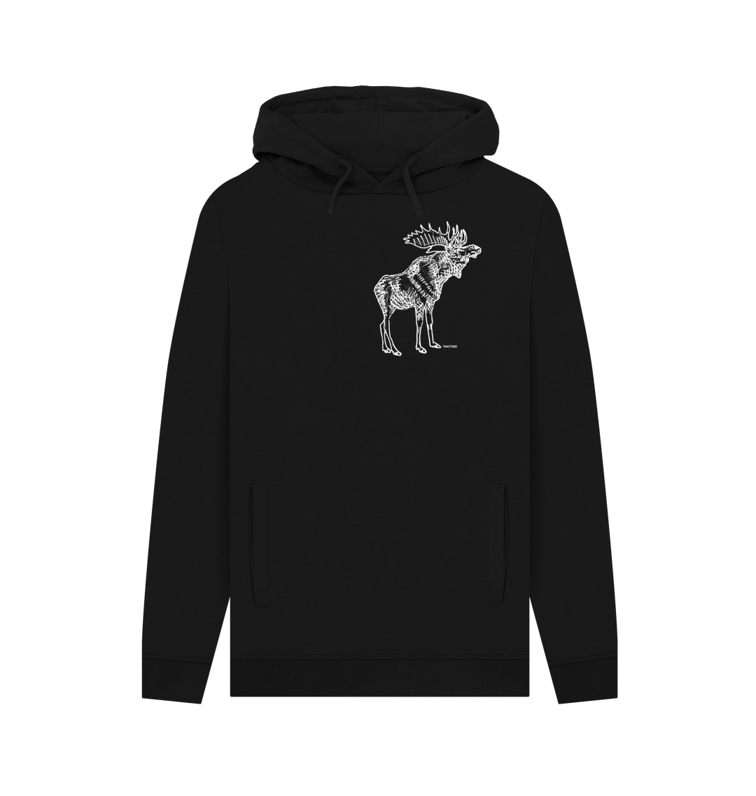 Green hoody with moose design