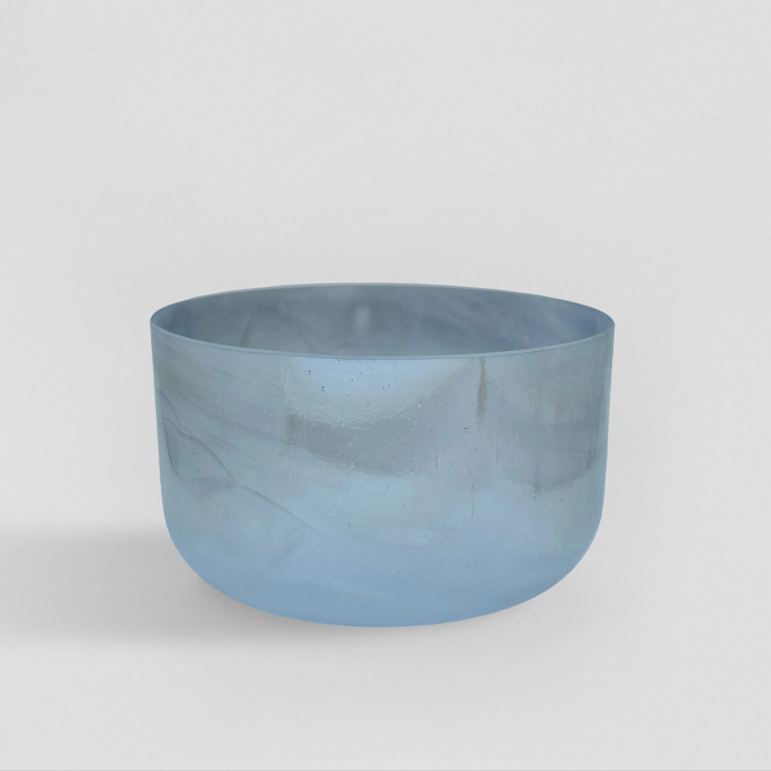12" D#-15 Moldavite Palladium Frosted Rim (inside) Bowl