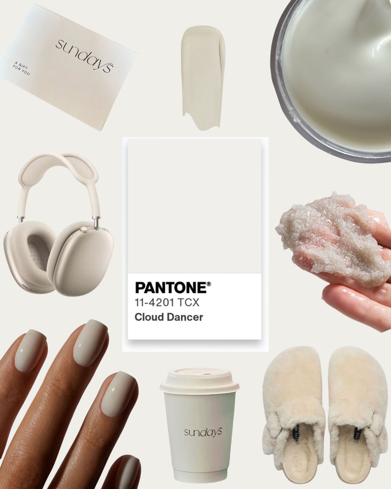 Floating into the new season ☁️⁠
Our cloud dancer tones at Sundays 🤍⁠
⁠
#CloudDancer #PantoneTrend