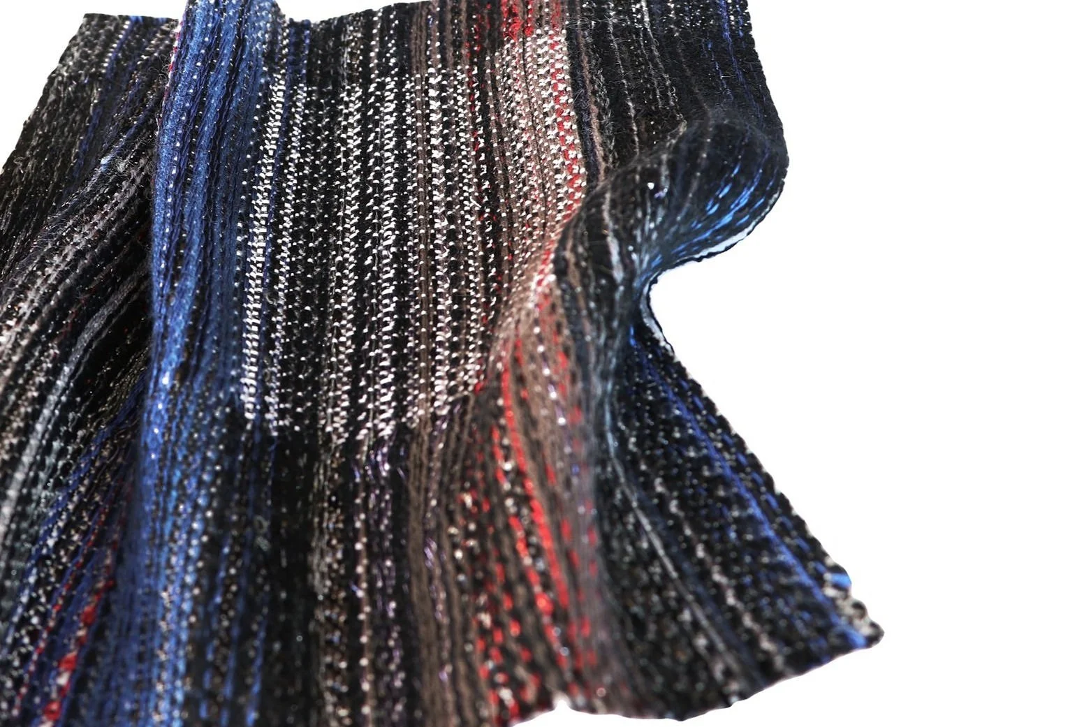 Glitch Series 
Cassette Tapes, Wool and Upcycled Cotton Yarn