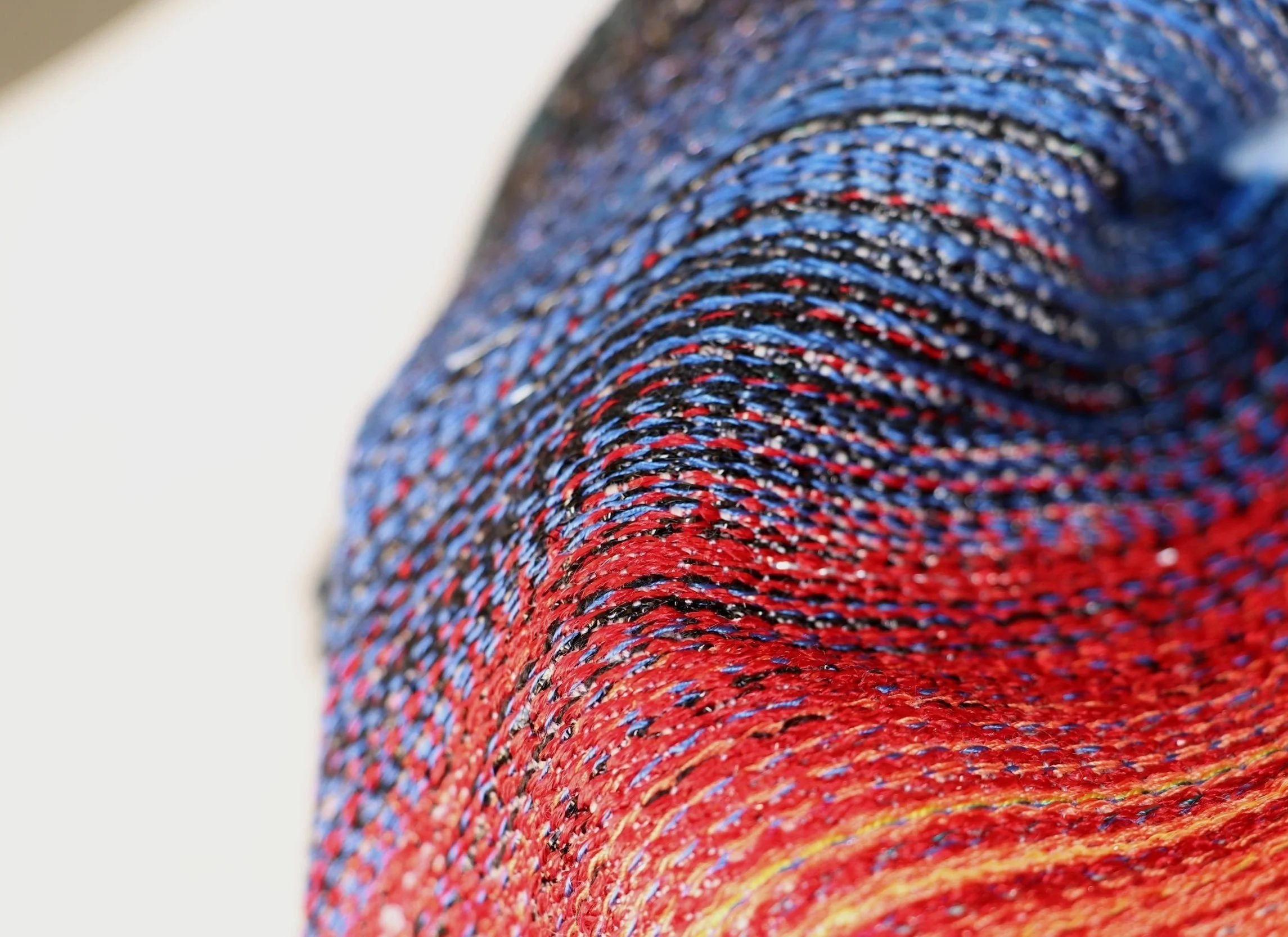 Glitch Series 
Cassette Tapes, Wool and Upcycled Cotton Yarn