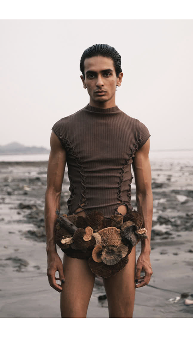 Found Objects Series |
Co-created with Stylist Vrinda Narang x Photographer Conor Clinch 

Mushroom Hotpants 