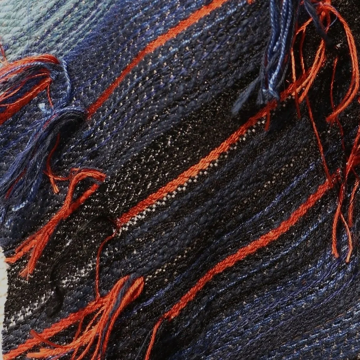 Glitch Series 
Cassette Tapes, Wool and Upcycled Cotton Yarn