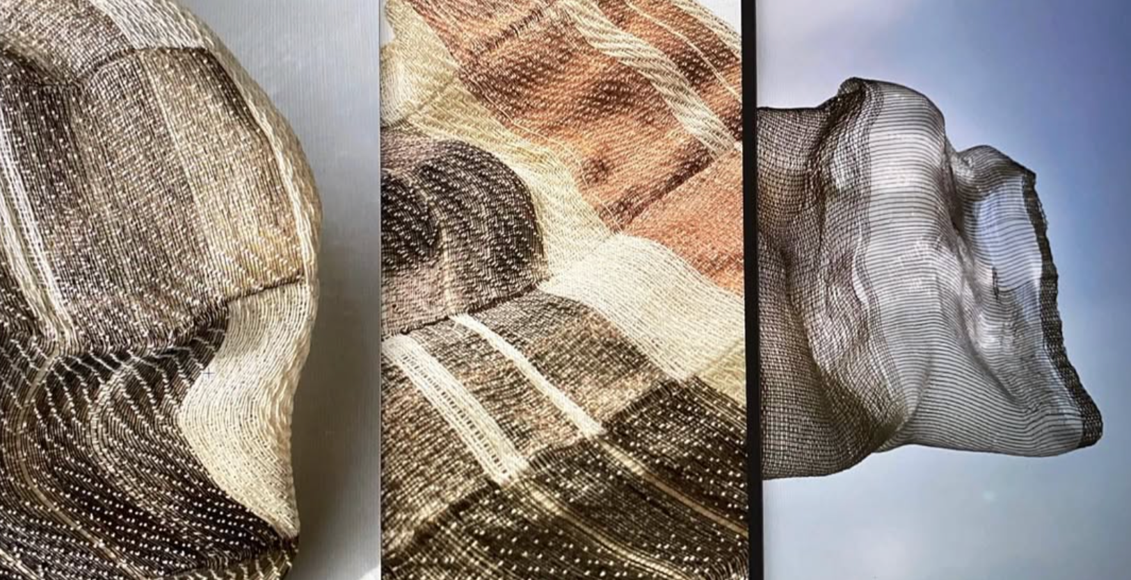 Copper Studies
Copper, Paper and Mono - Block Weave explorations on Dobby Loom