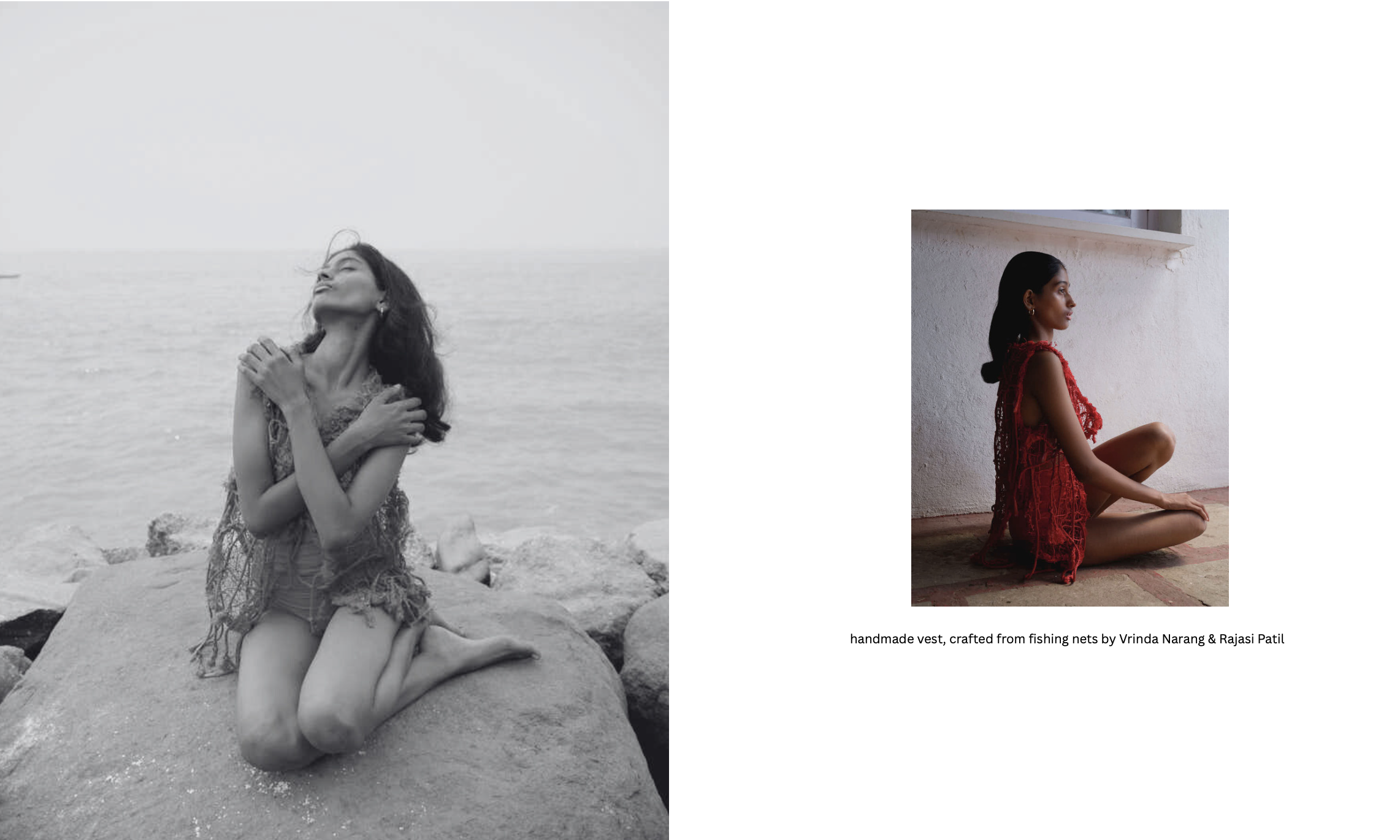 Found Objects Series |
Co-created with Stylist Vrinda Narang x Photographer Conor Clinch 

Fishermans' Vest