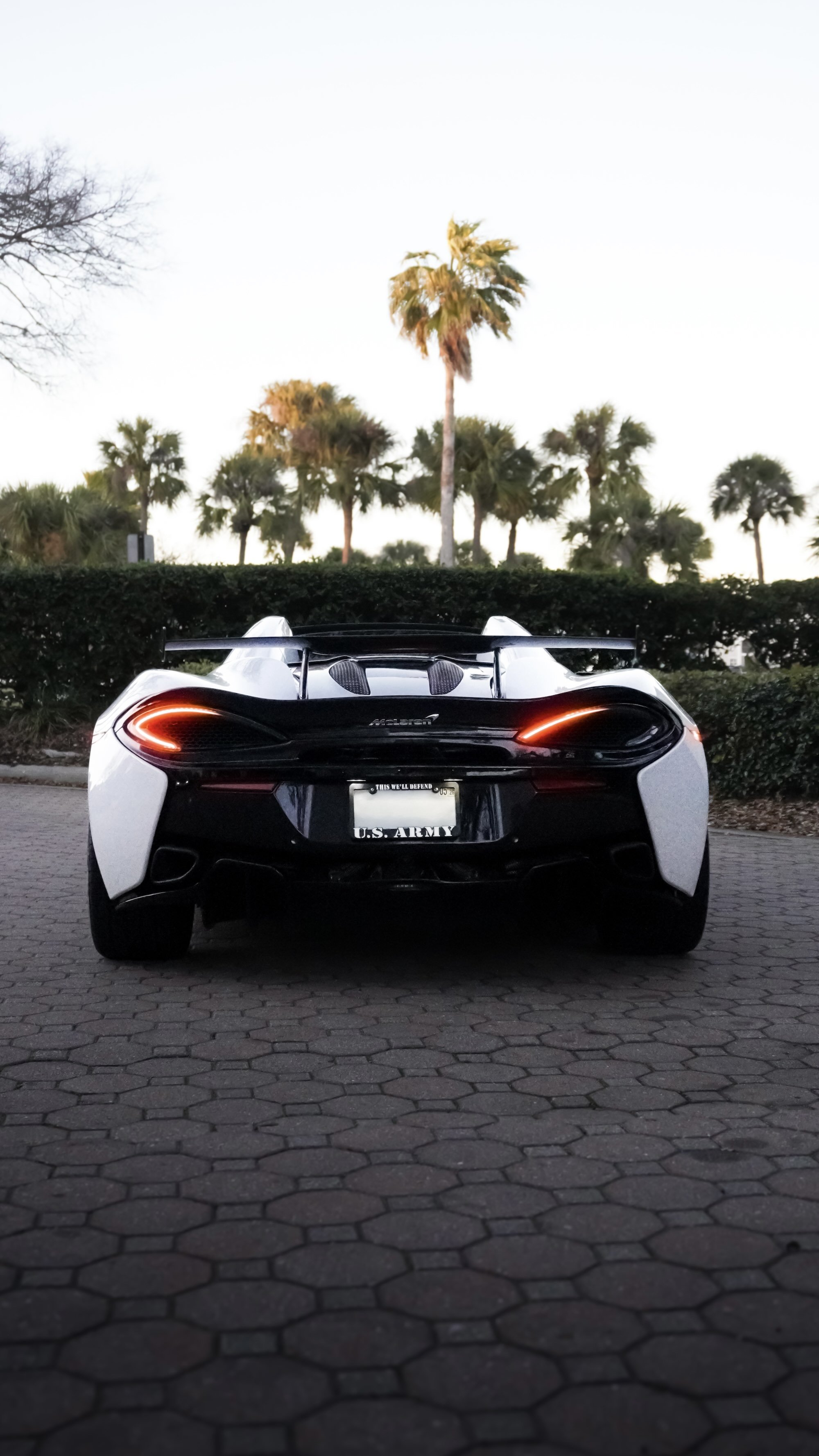 McLaren 570S Spyder rear angle parked in Tampa Florida