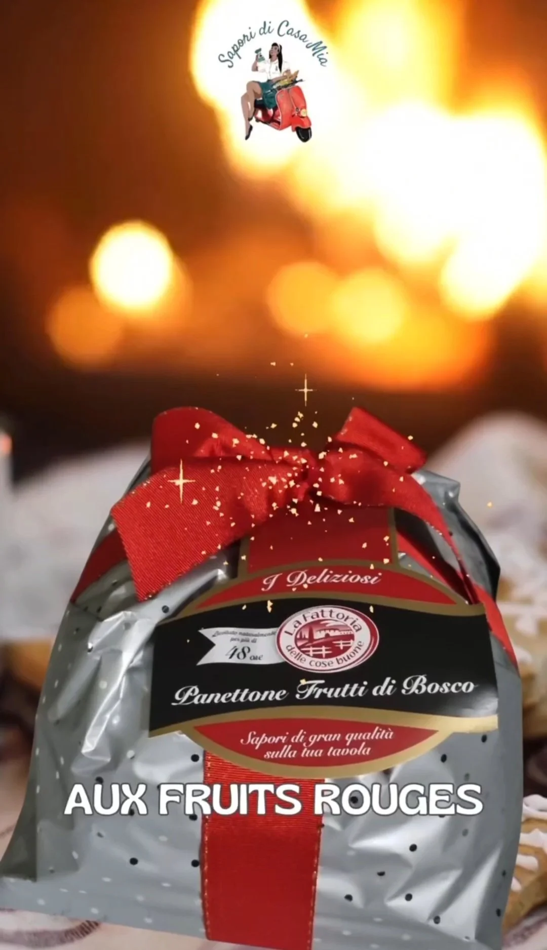 Panettone artisanal aux Fruits Rouges     "I DELIZIOSI"
