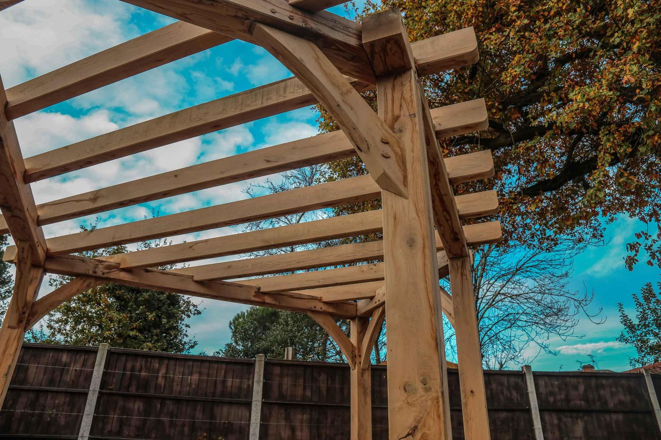 Oak framed pergola