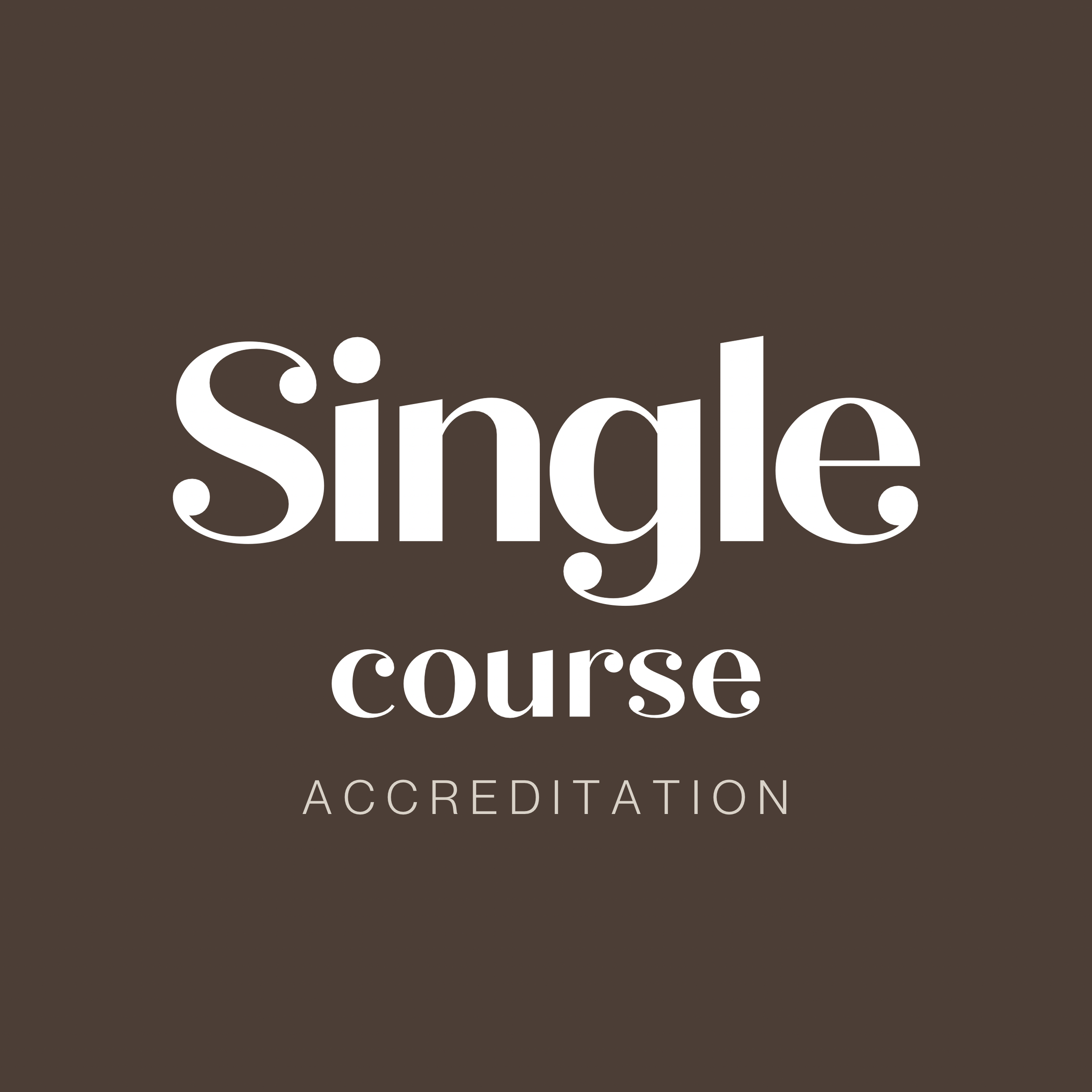 Single Course Accreditation