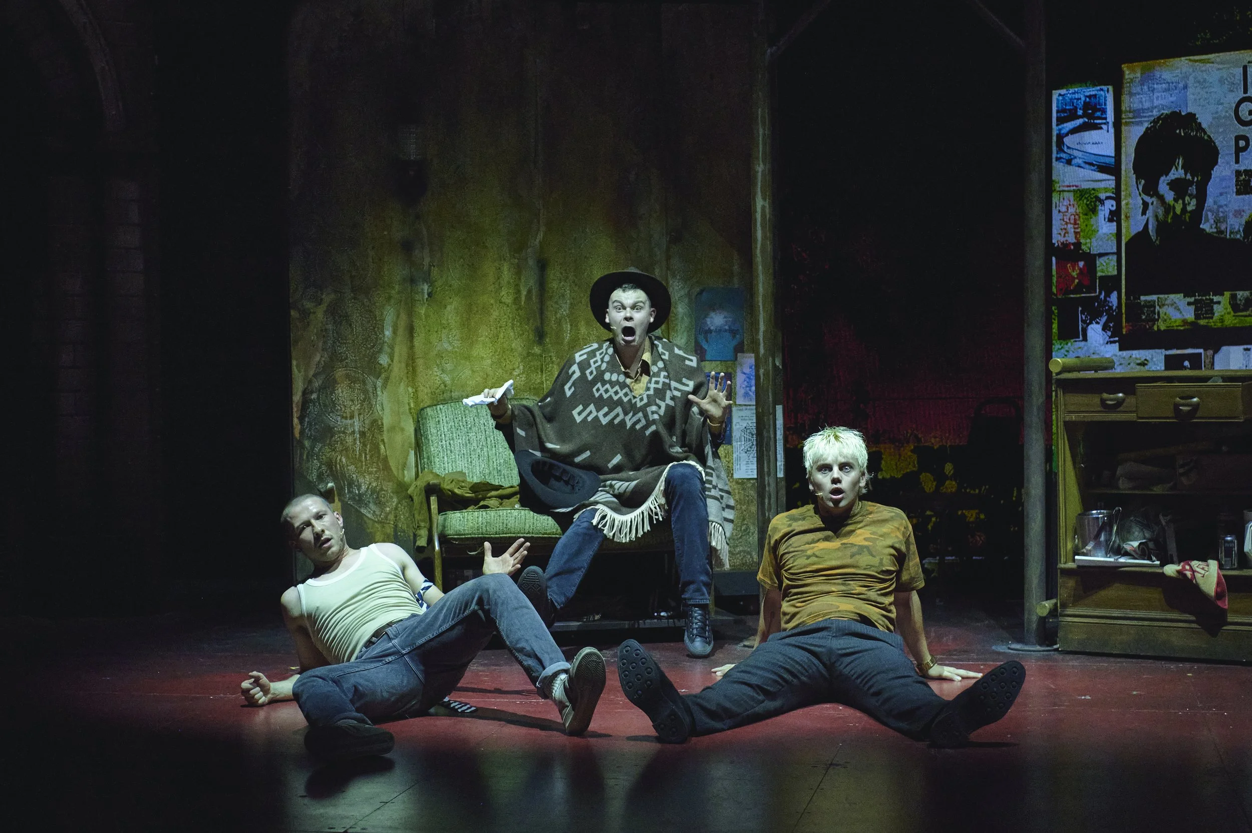 1. L-R Lewis Kidd (Renton), Kieran Andrew (Spud), Sheridan Townsley (Sick Boy). Credit Matt Crockett.JPG