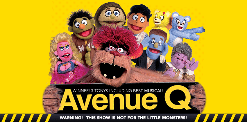 Poster for Avenue Q at Shaftesbury Theatre