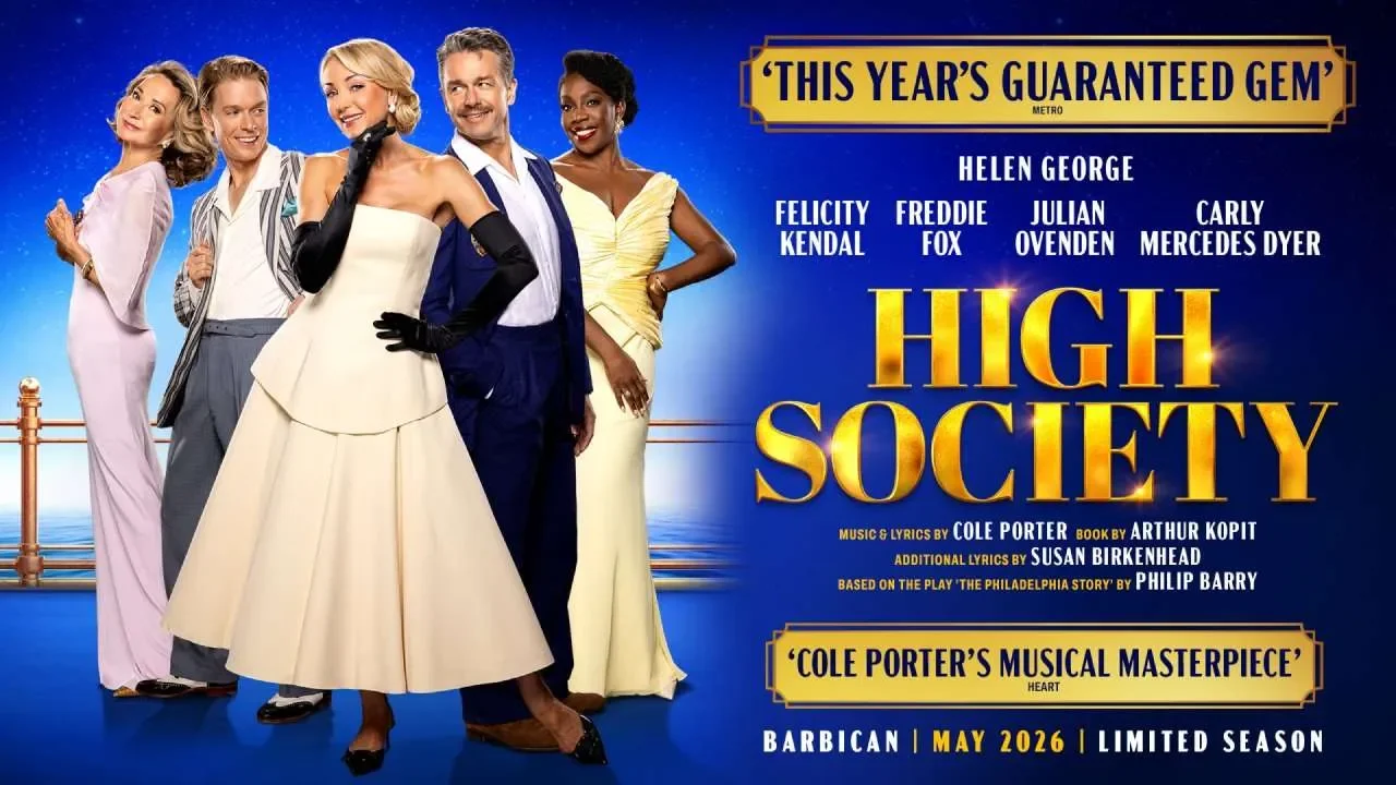 Poster for High Society at Barbican Theatre