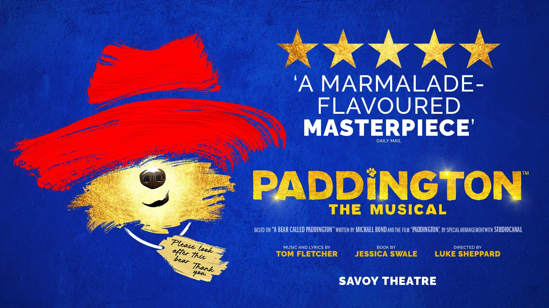 Poster for Paddington The Musical at Savoy Theatre
