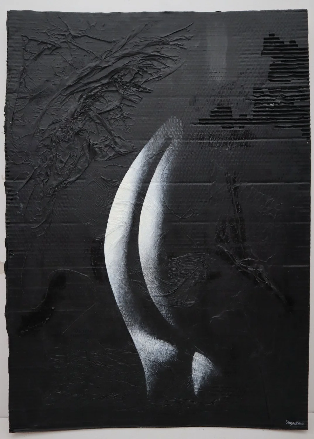 'Eclipse' (2023), 83cm x 60cm, acrylic on mixed media