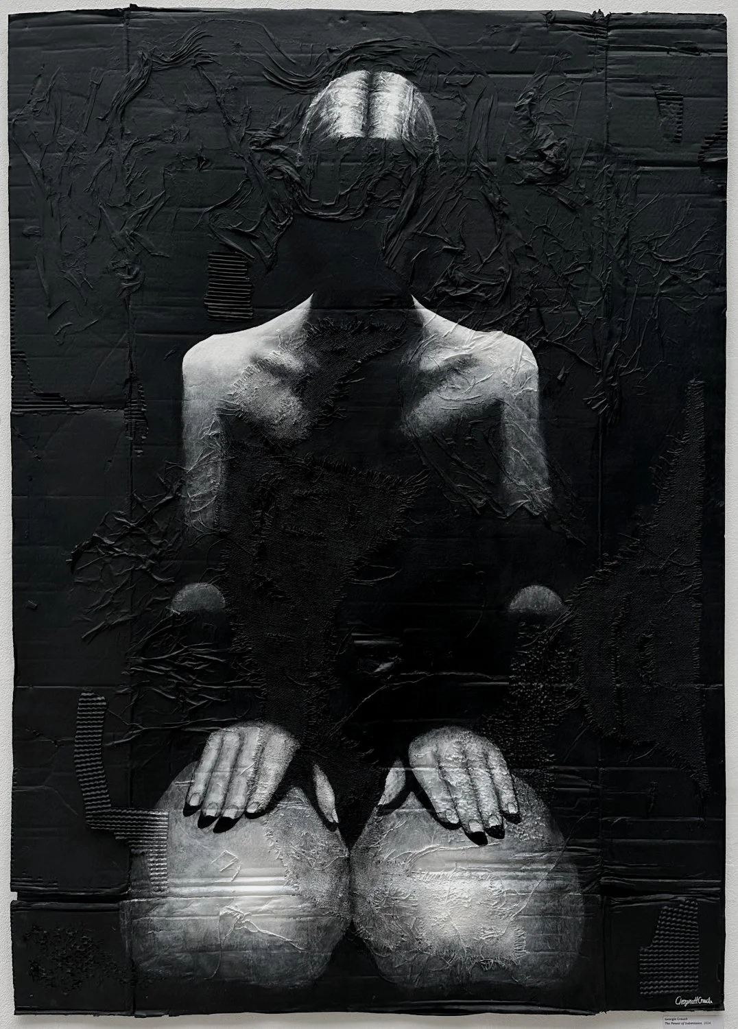 'The Power of Submission' (2024), 155cm x 113cm, acrylic on mixed media