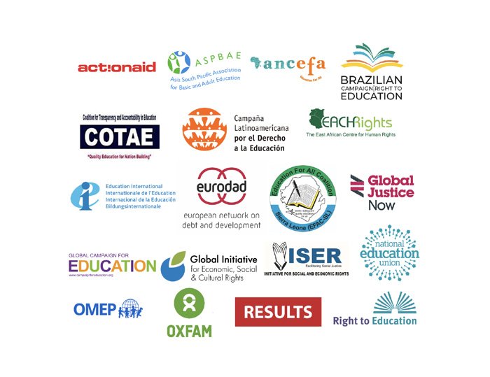 Logos of various organizations displayed on a white background, representing those that have signed collective advocacy statements and letters.
