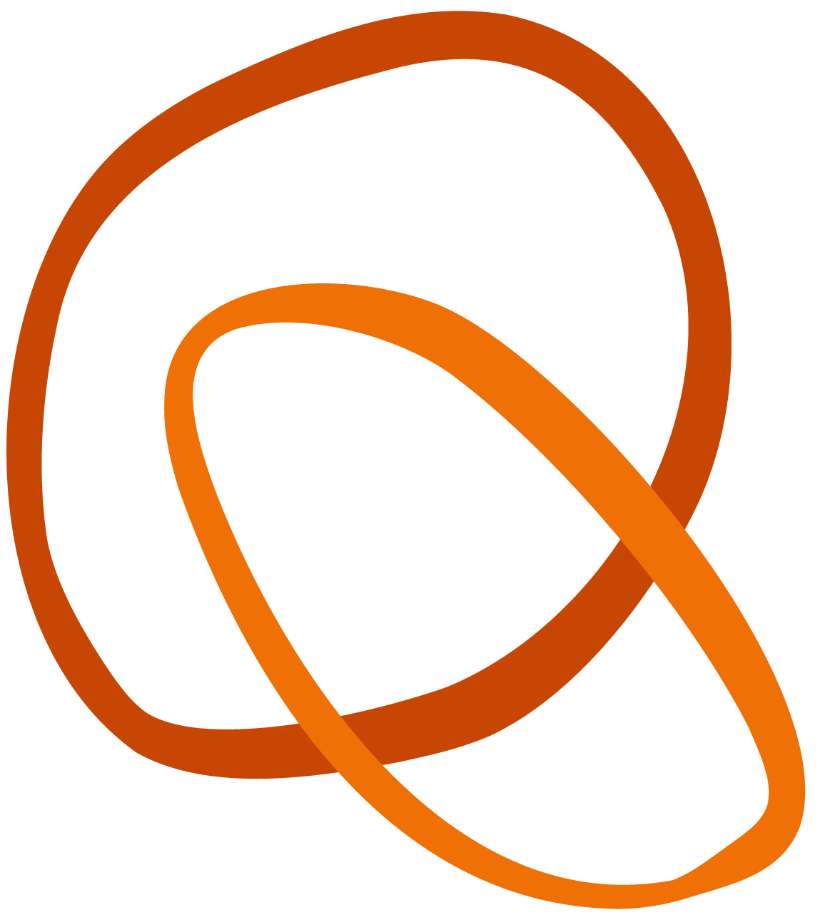 Two hand drawn orange circles.