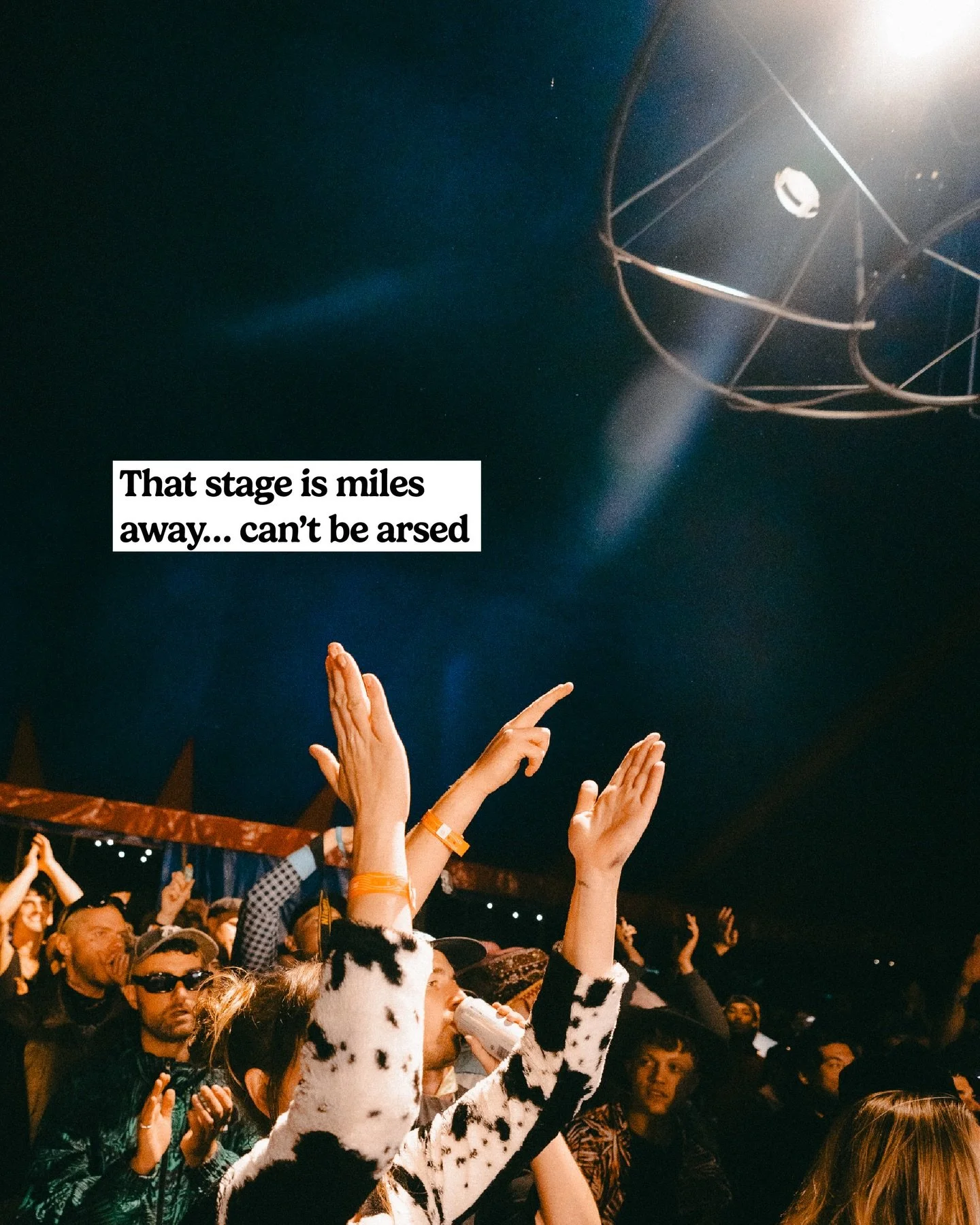 No big hills, no long dusty walks home. Just nice, intimate festi times 👯&zwj;♂️🪩