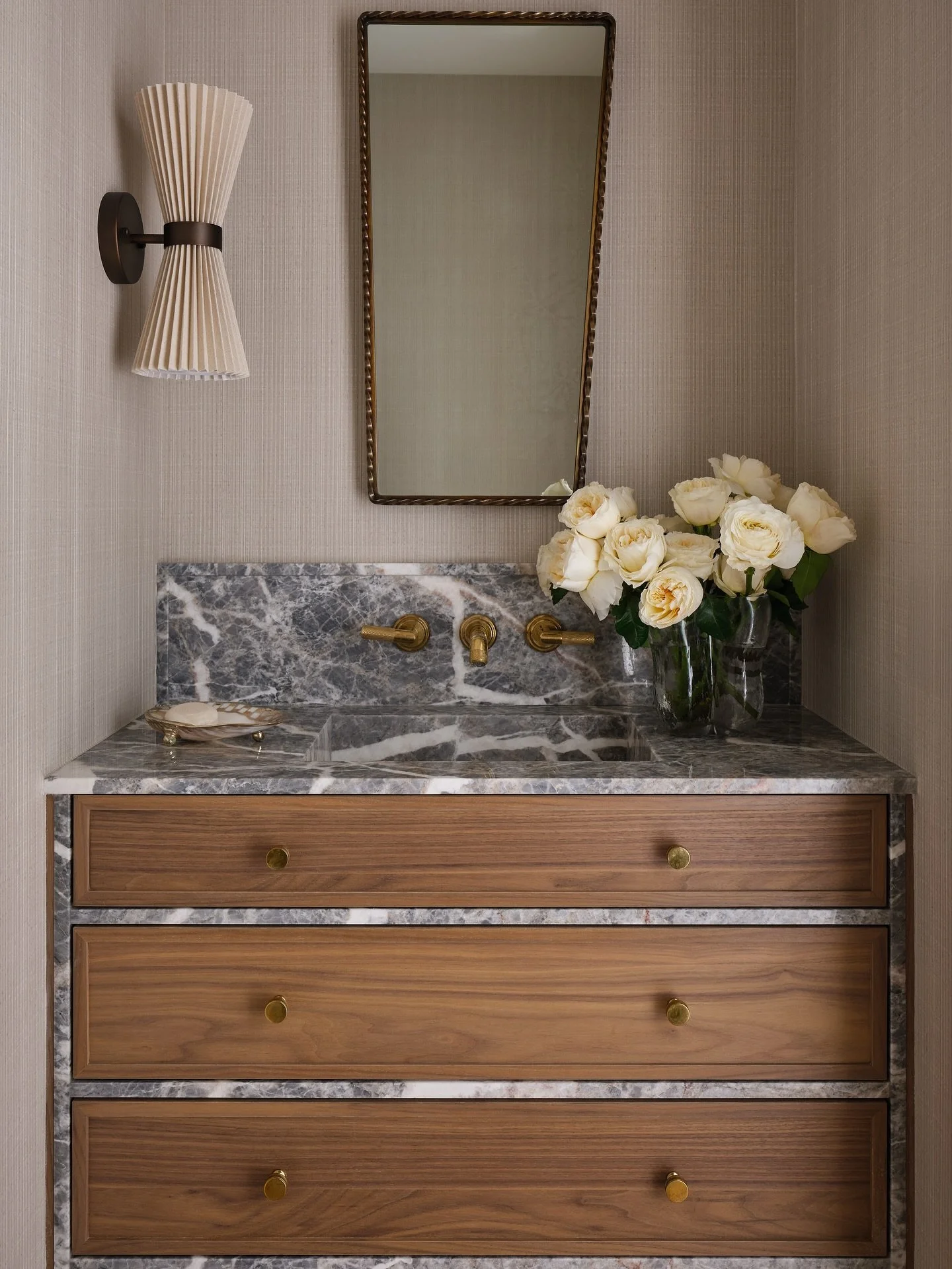QUIET MOMENTS | When I feel overwhelmed by the chaos of running a business and being a working mom, I find peace knowing the quiet moments of today were once the chaos of yesterday. Designing this powder room came with delays and unexpected challenge