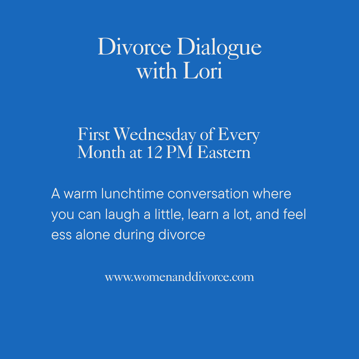 Divorce Dialogue with Lori