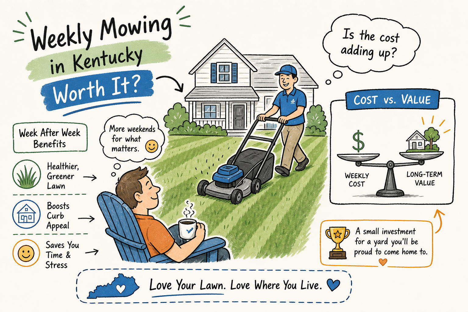 Weekly Lawn Mowing in Kentucky: Is It Worth the Cost?