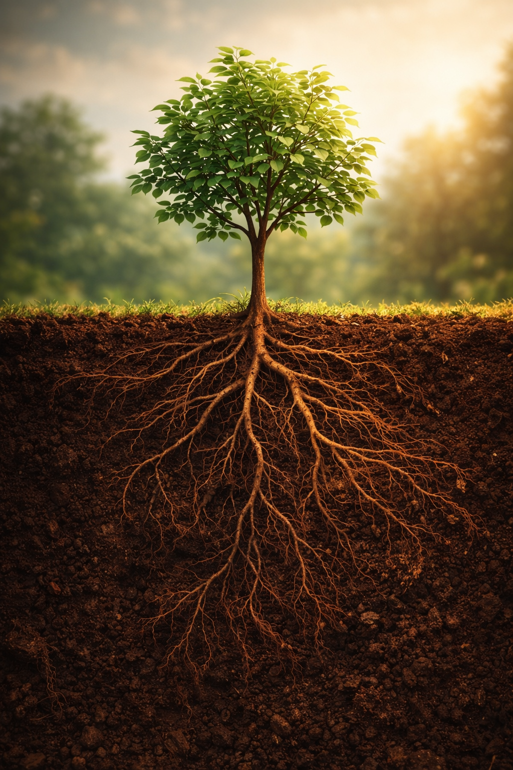 Engage3P embedded vs embodied framework: tree with visible roots showing gap between what's installed and what's adopted in organizational transformation across People Process Platform. Three Dimensions: Clarity Strategy Momentum.