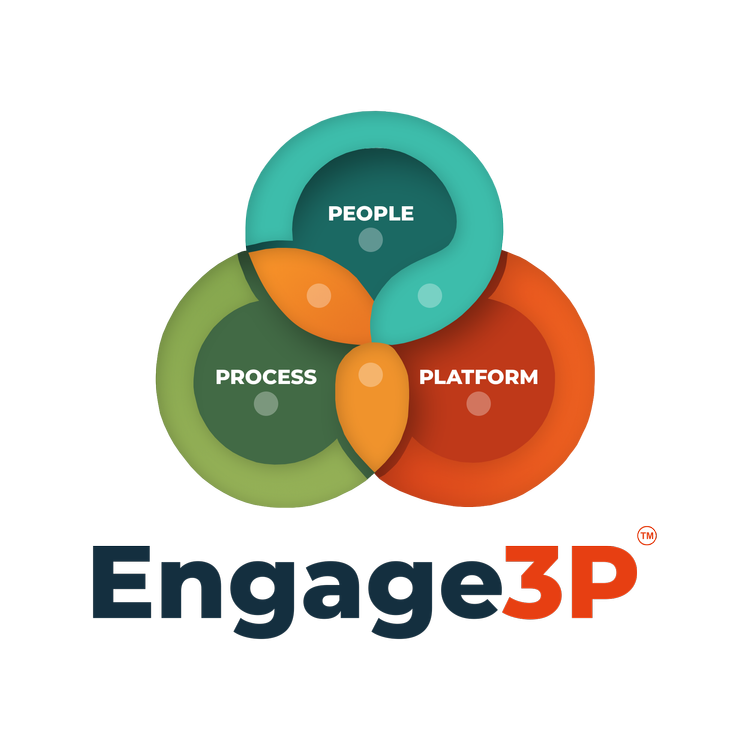 Engage3P People, Process and Platform framework - the 3P diagnostic lens for finding organizational friction and closing the embedded to embodied gap in change and leadership transformation
