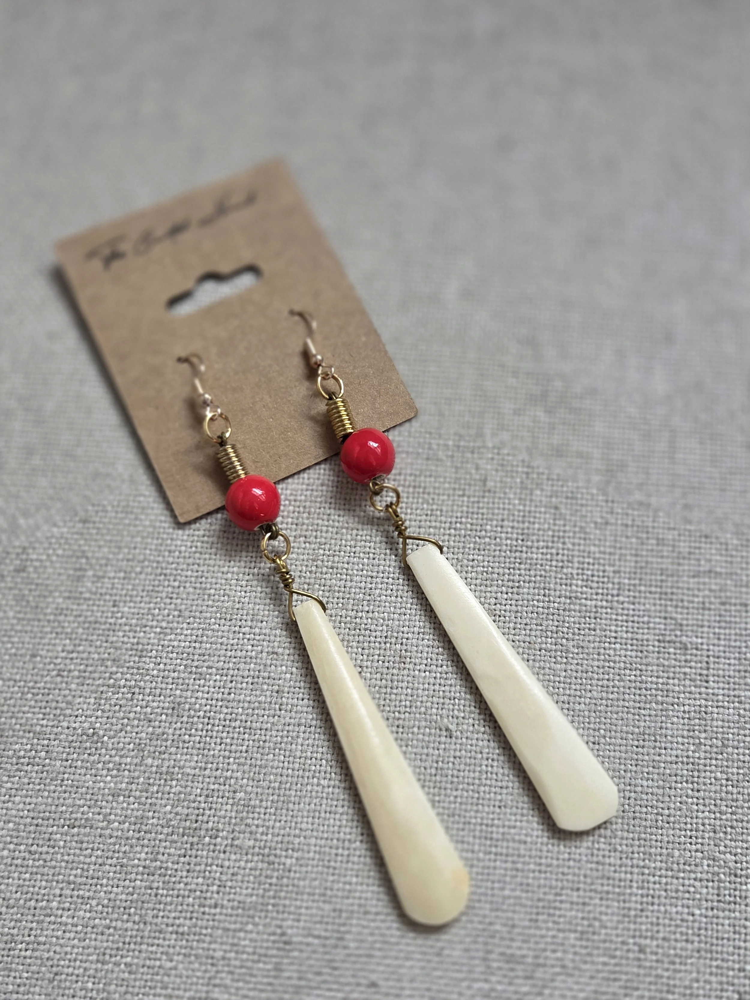 Vintage bone and brass coil