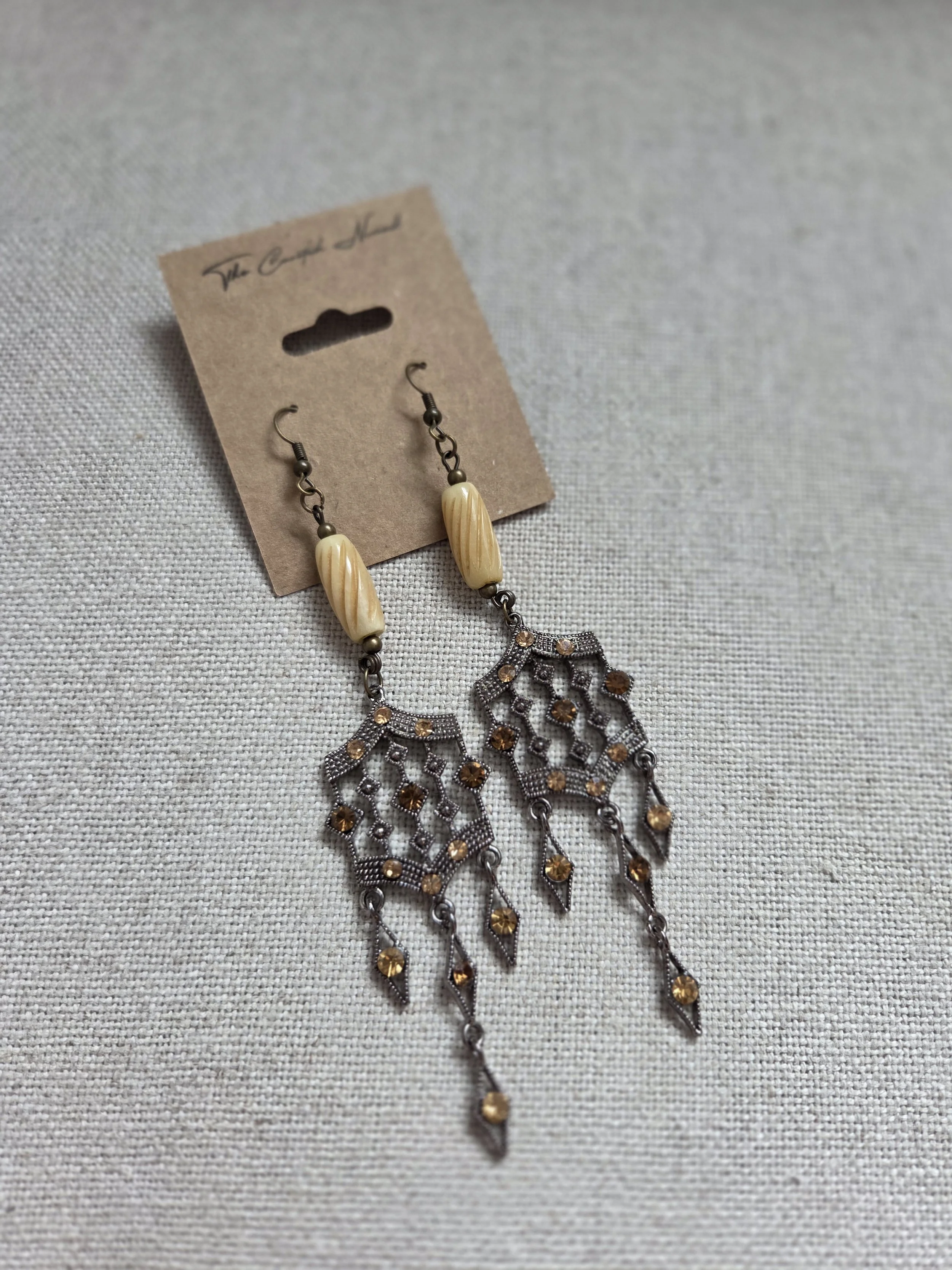 Vintage chandeliers with retro beads