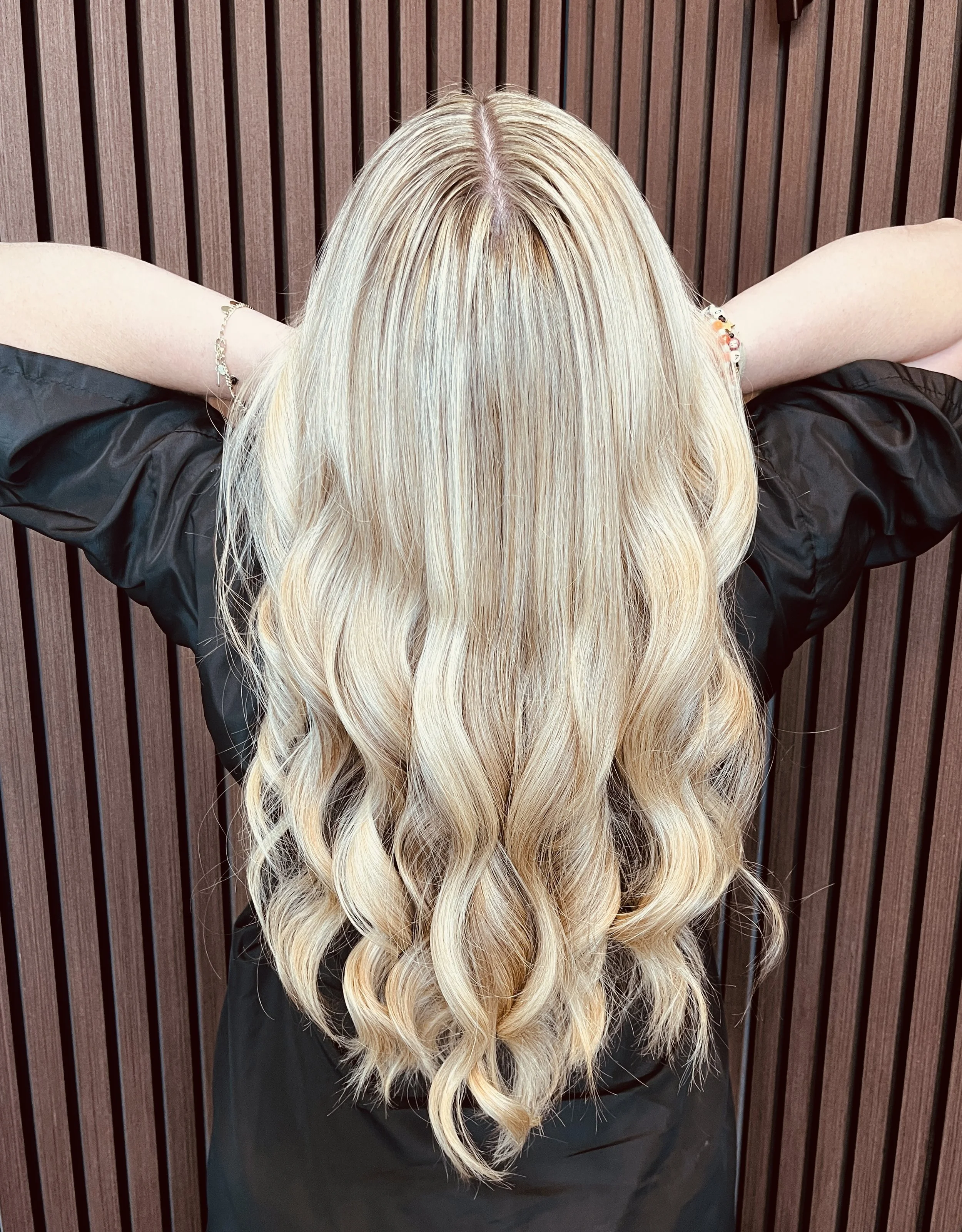 Bright natural blonde highlights