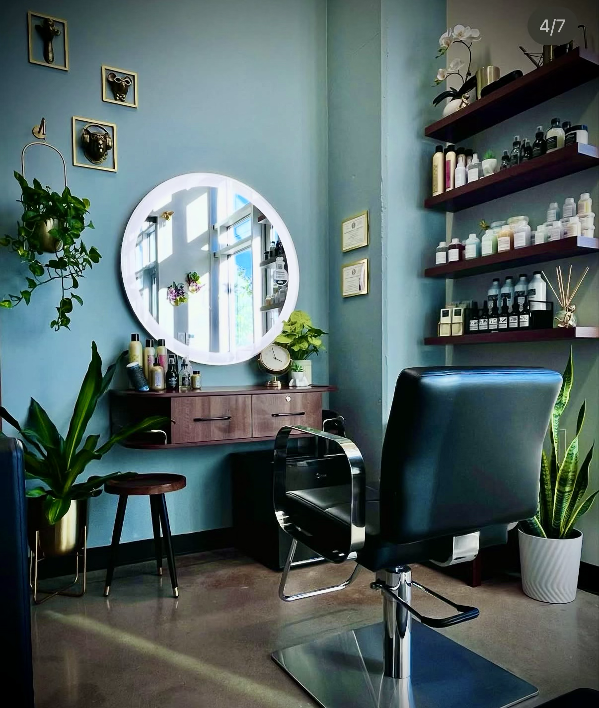 Bright modern hair studio with natural light in South Congress, Austin TX — Bleach Black Studio