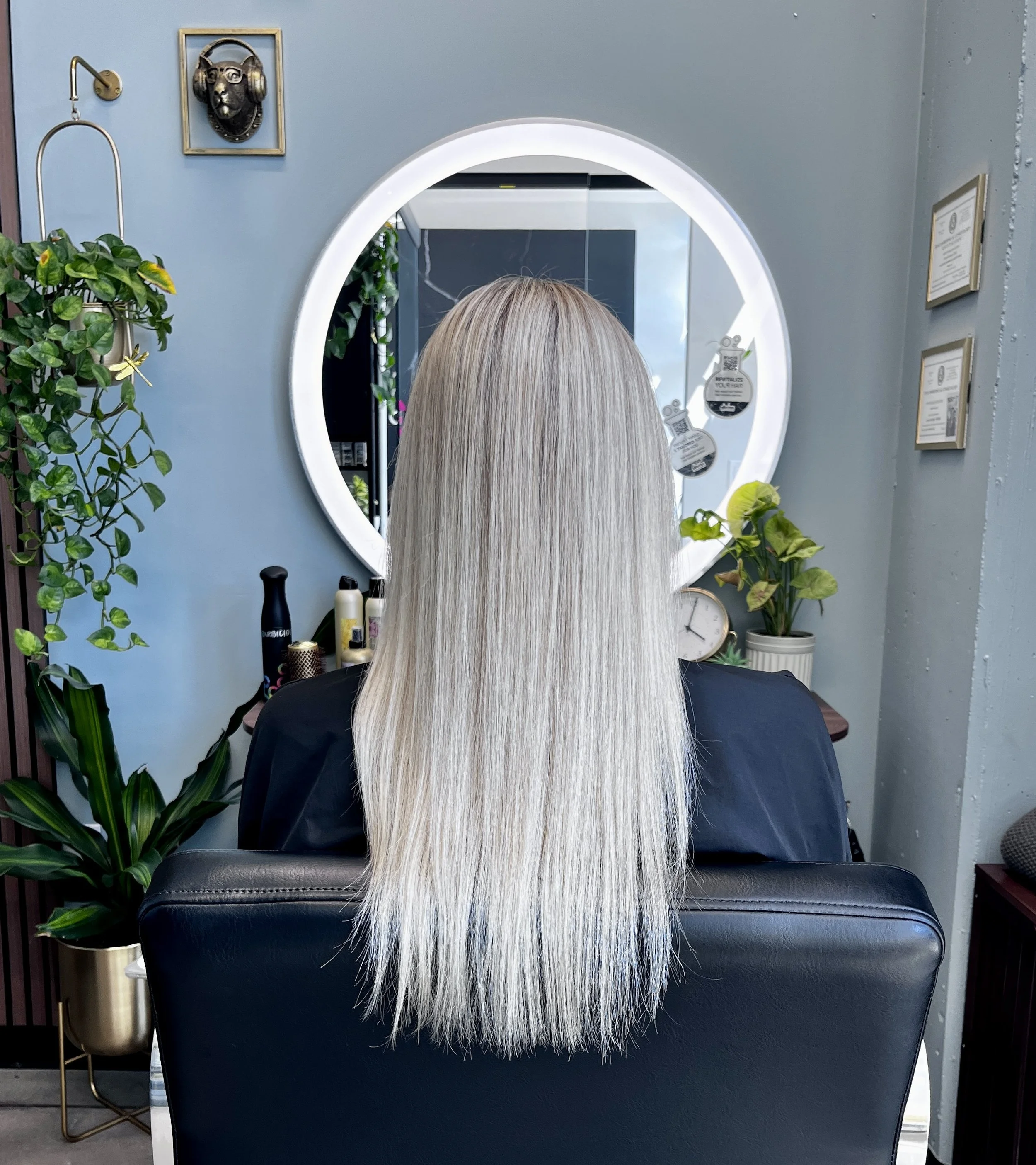 Icy blonde hair transformation