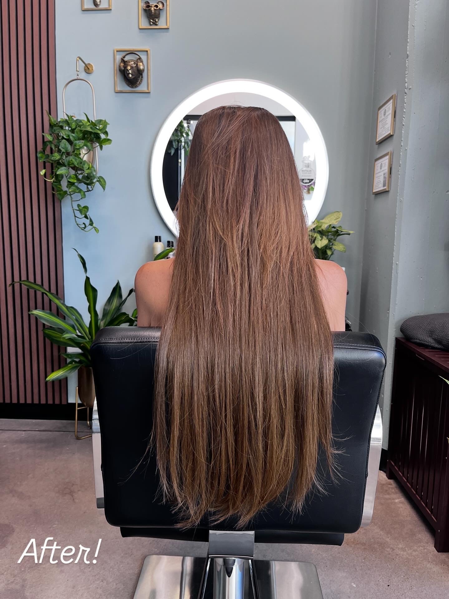 Extra long, brunette extensions