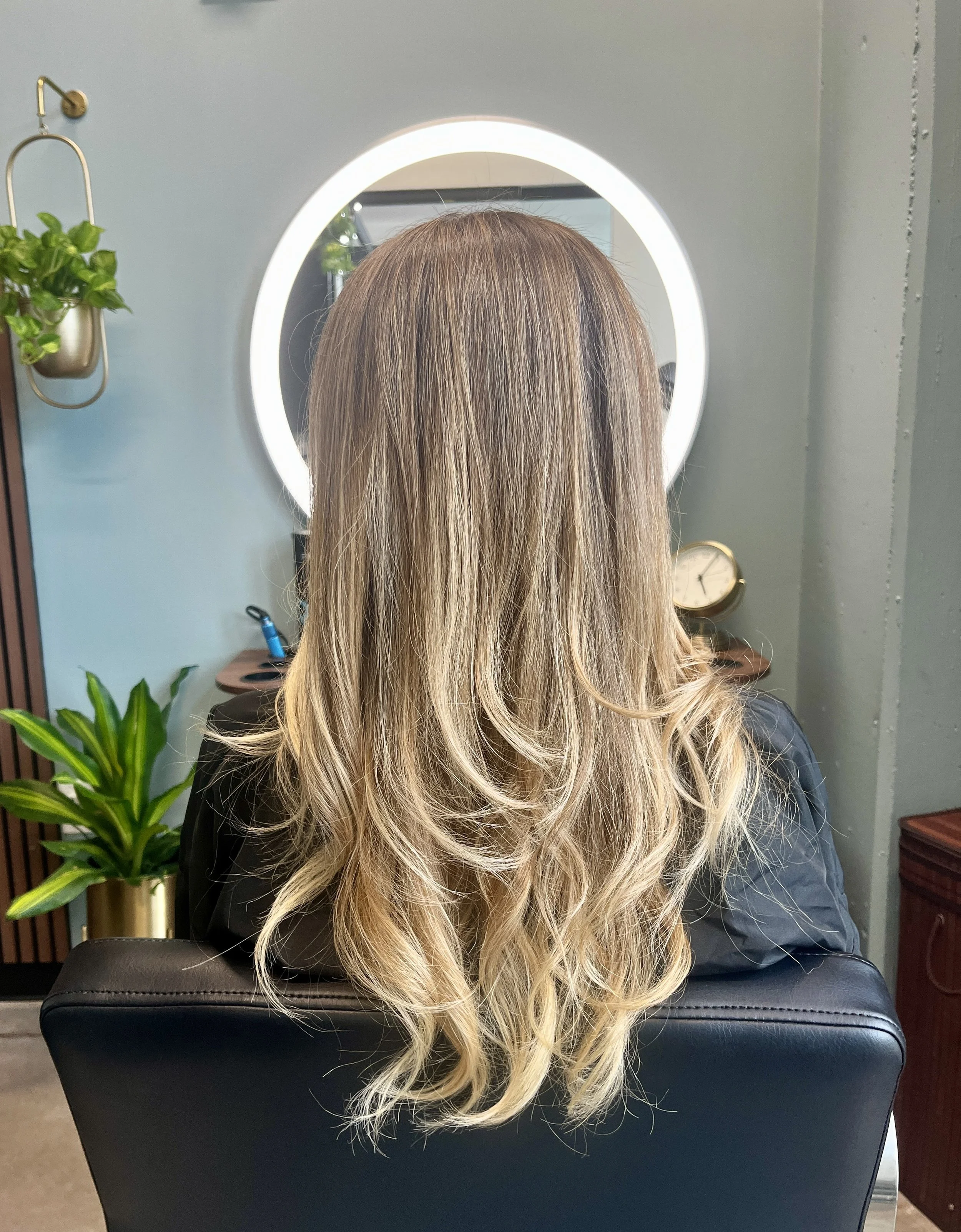 Healthy dimensional, blonde highlights