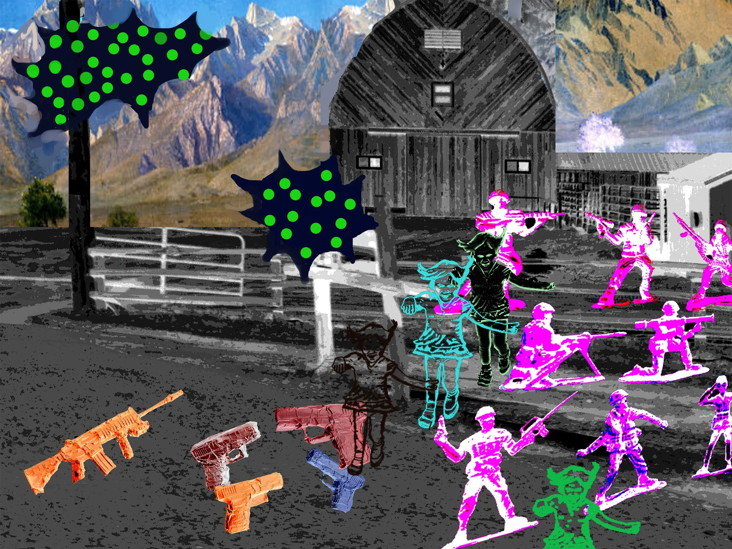 Black Barnyard (Digital painting)