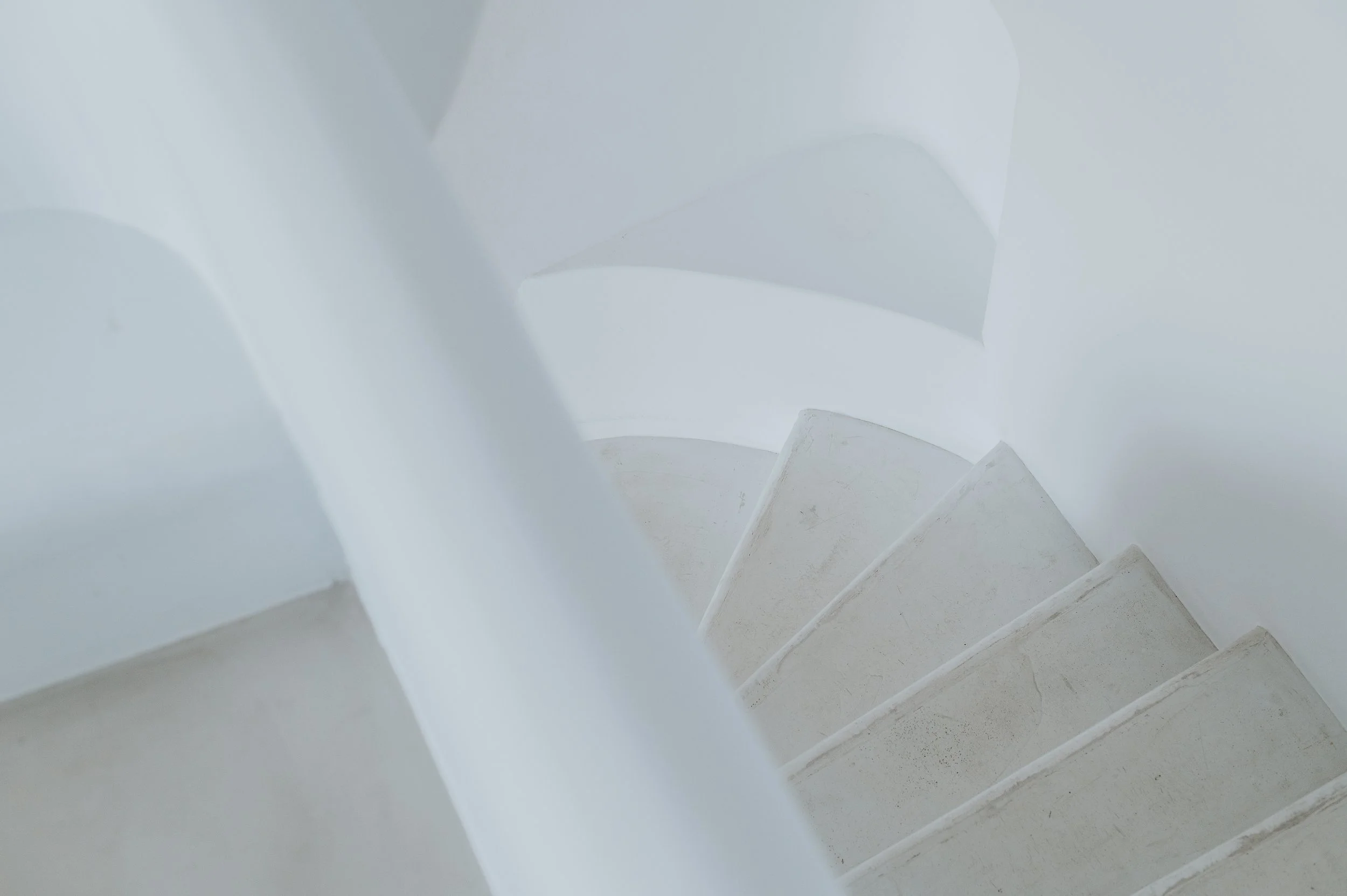 White staircase


