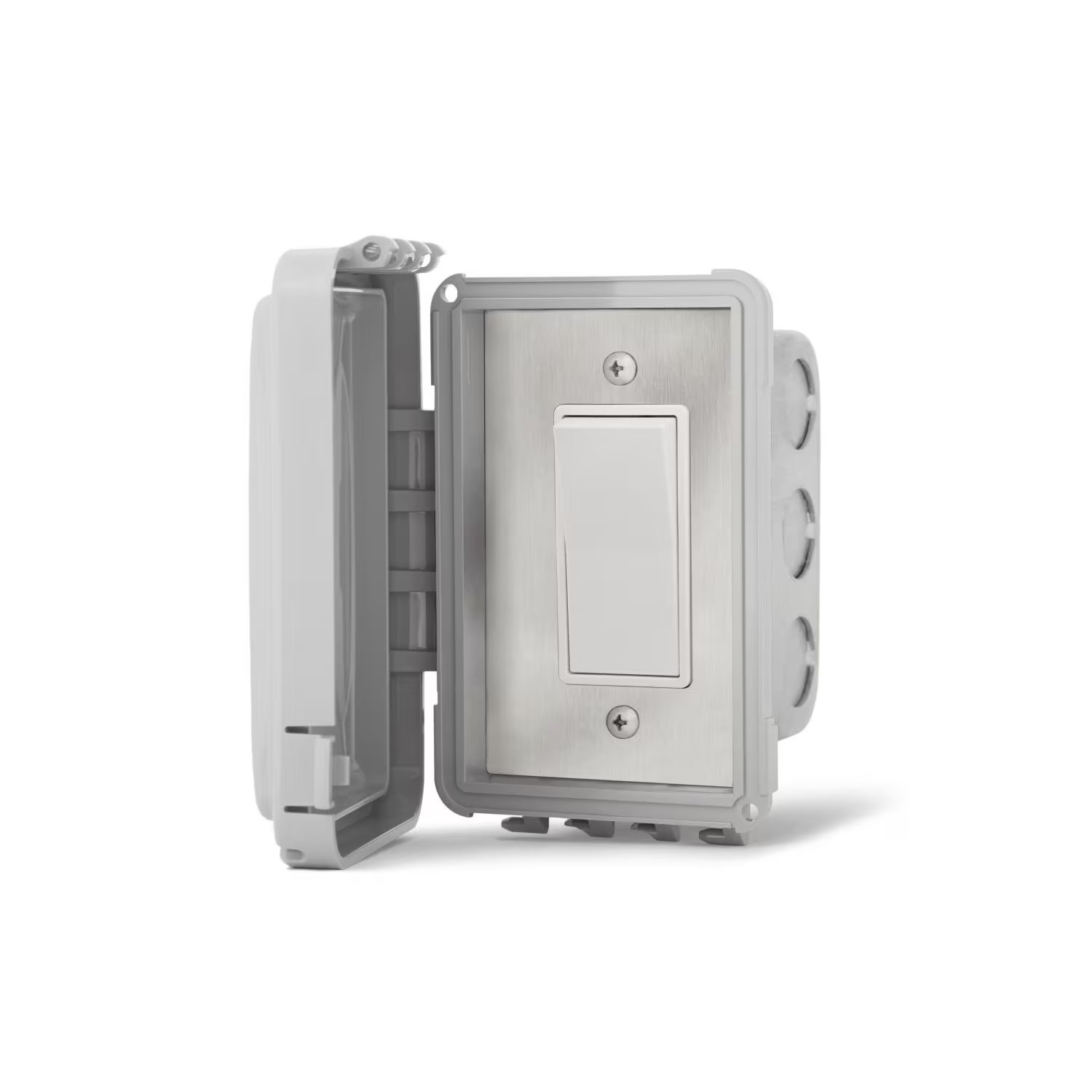 Infratech Single On/Off Flush Mount Switch with Gang Box and Weatherproof Cover - 14-4410