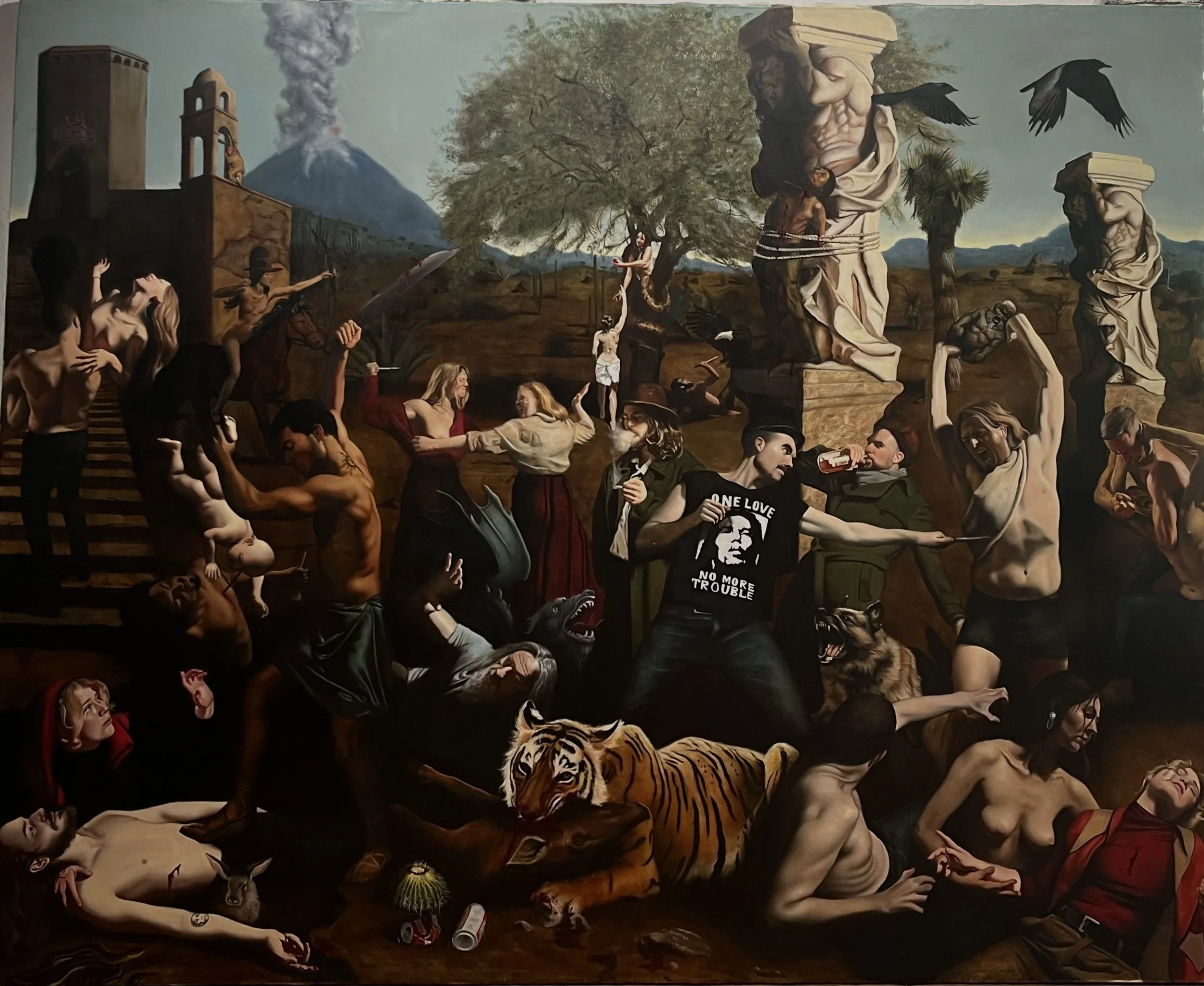 Battle scene- Humans and peace
200x250 2025
Available through Copro Galery