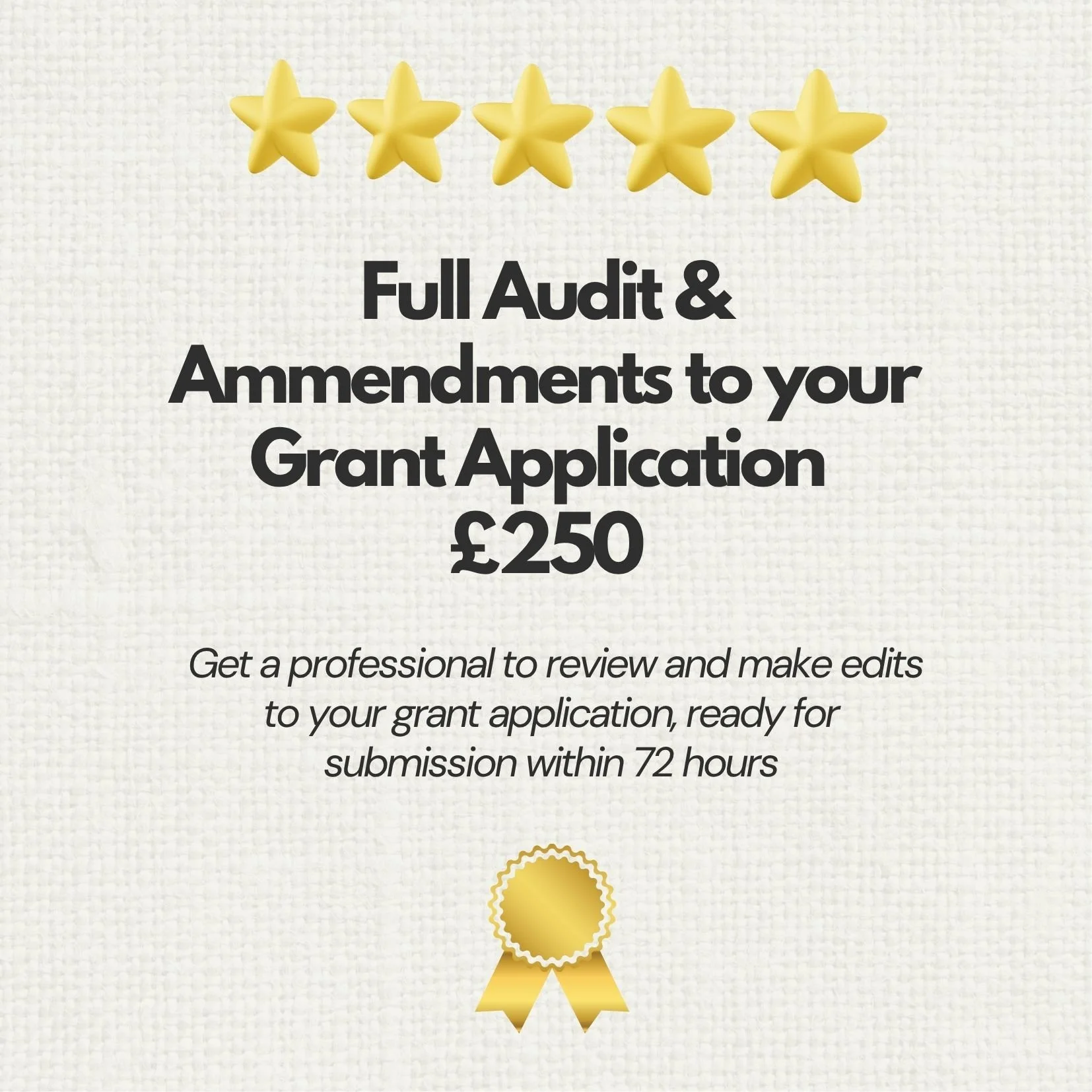 Full Grant Application Audit & Edit