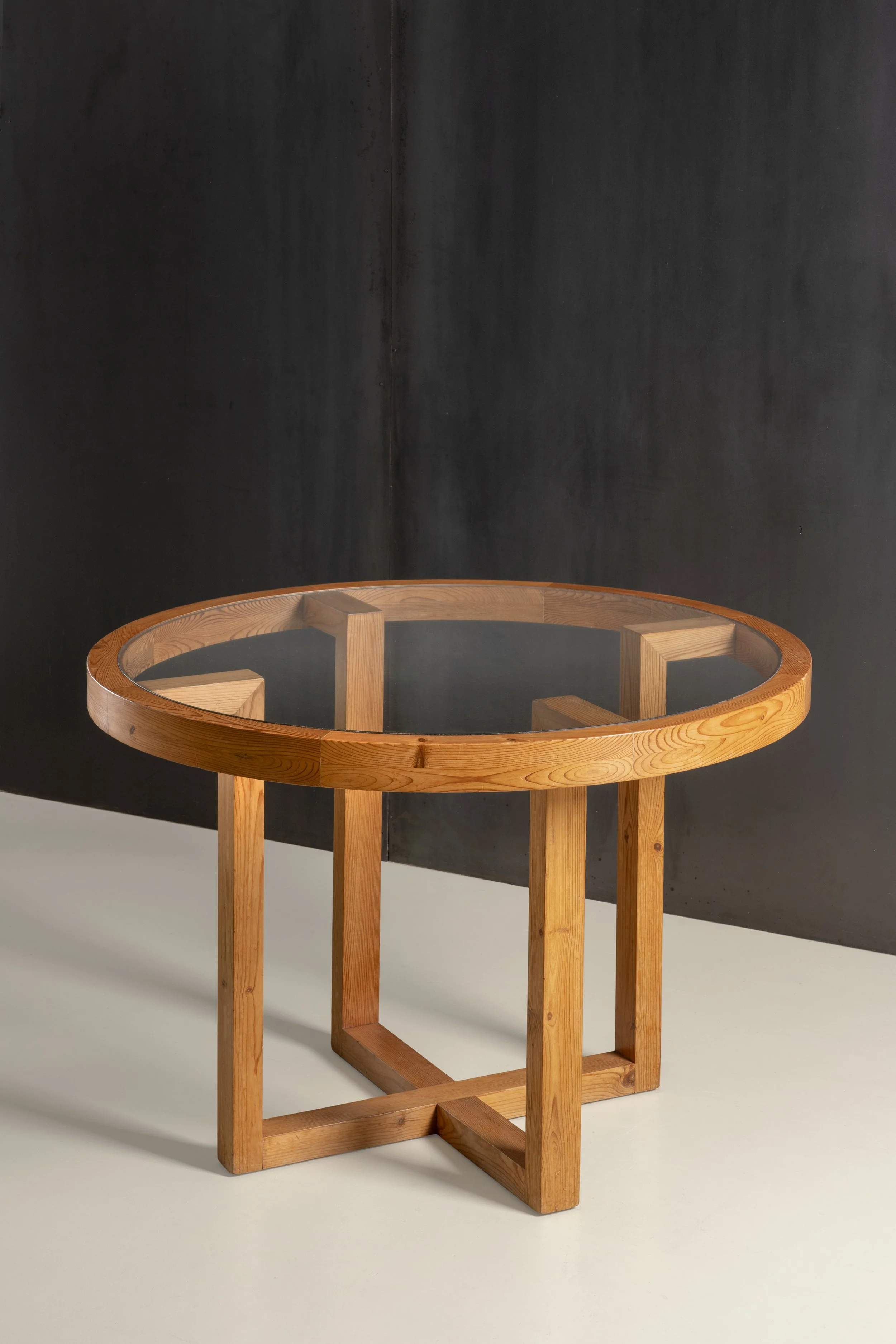 Wood table, Italian craftsmanship, 1960s.