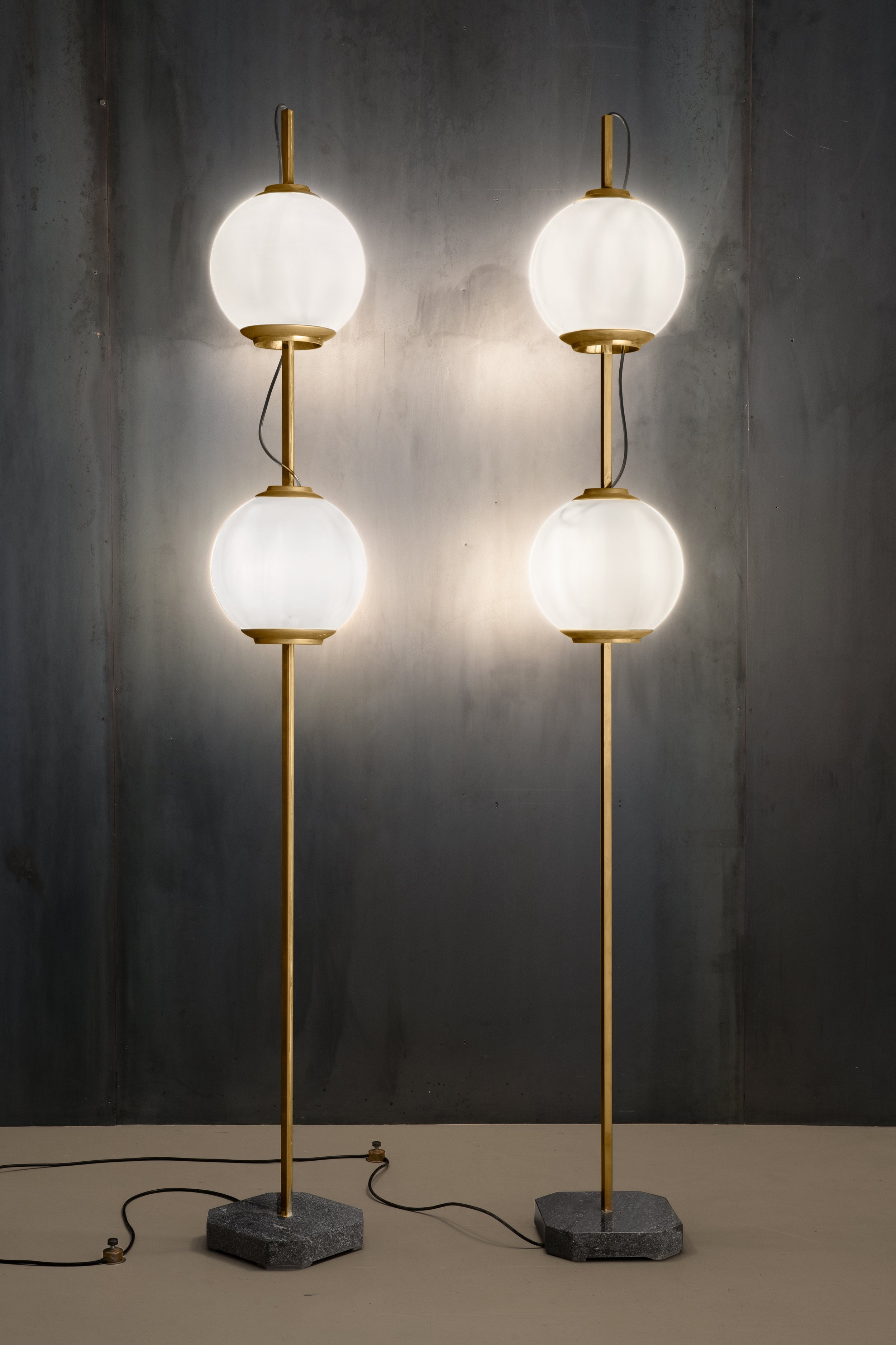 Pair of LTE 10 flor lamp by Caccia Domnioni for Azucena, 1950s