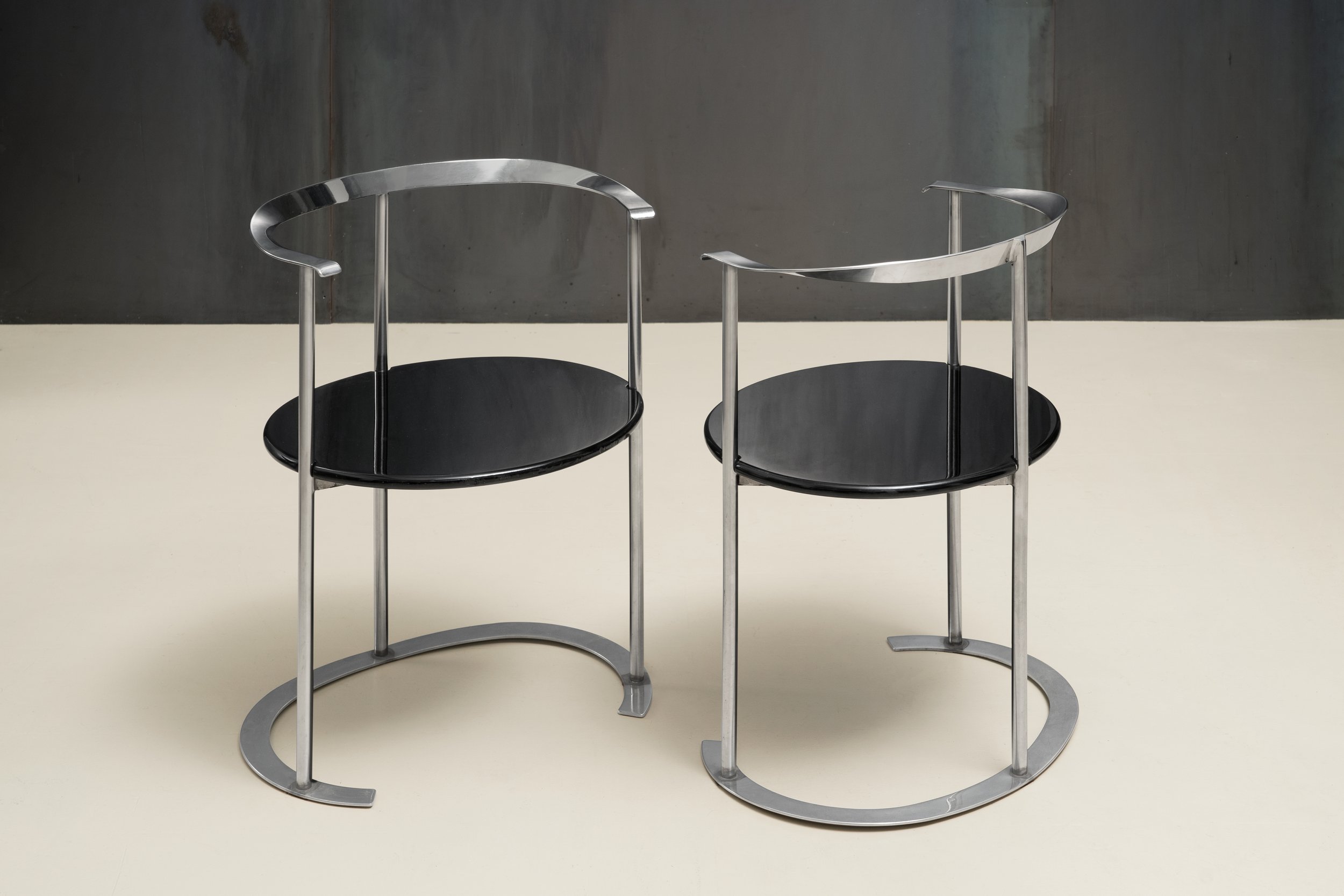 Pair of Catilina chairs; L. Caccia Dominioni for Azucena