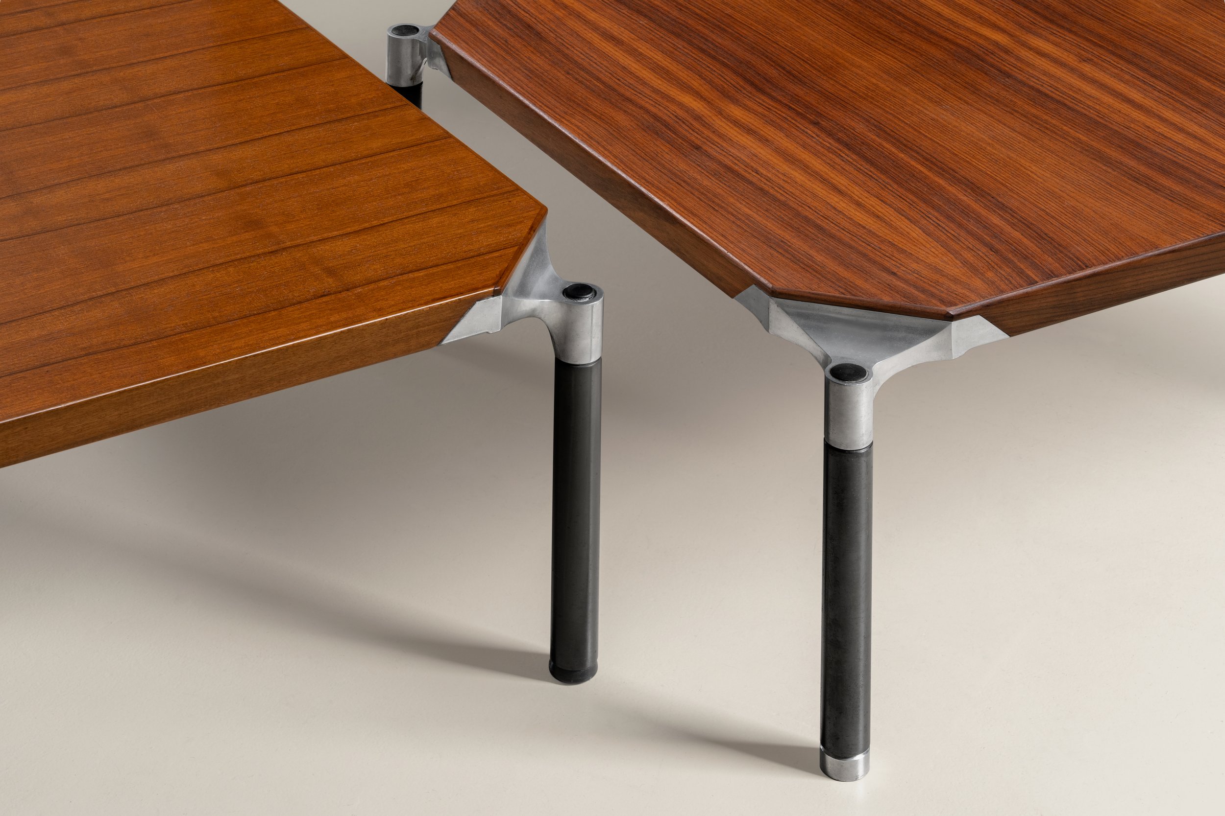 Rosewood and teak coffee table by I. Parisi for Mim, 1970s