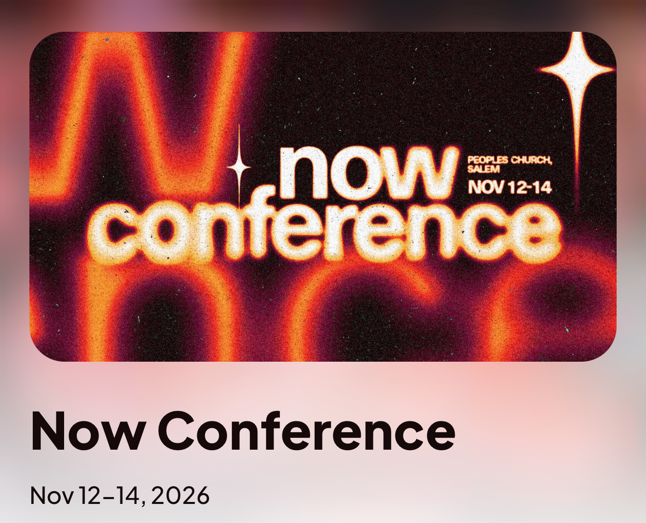 Now conference