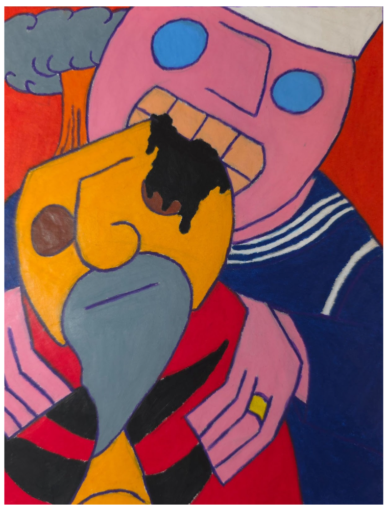 "After Being Resurrected by Nuclear Radiation, the Undead Naval Soldier Began Consuming an Ancestor." by Andre Adams