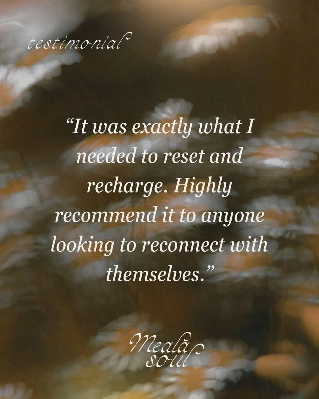 Renewal retreat testimonial from the lovely Ann-Marie 💞